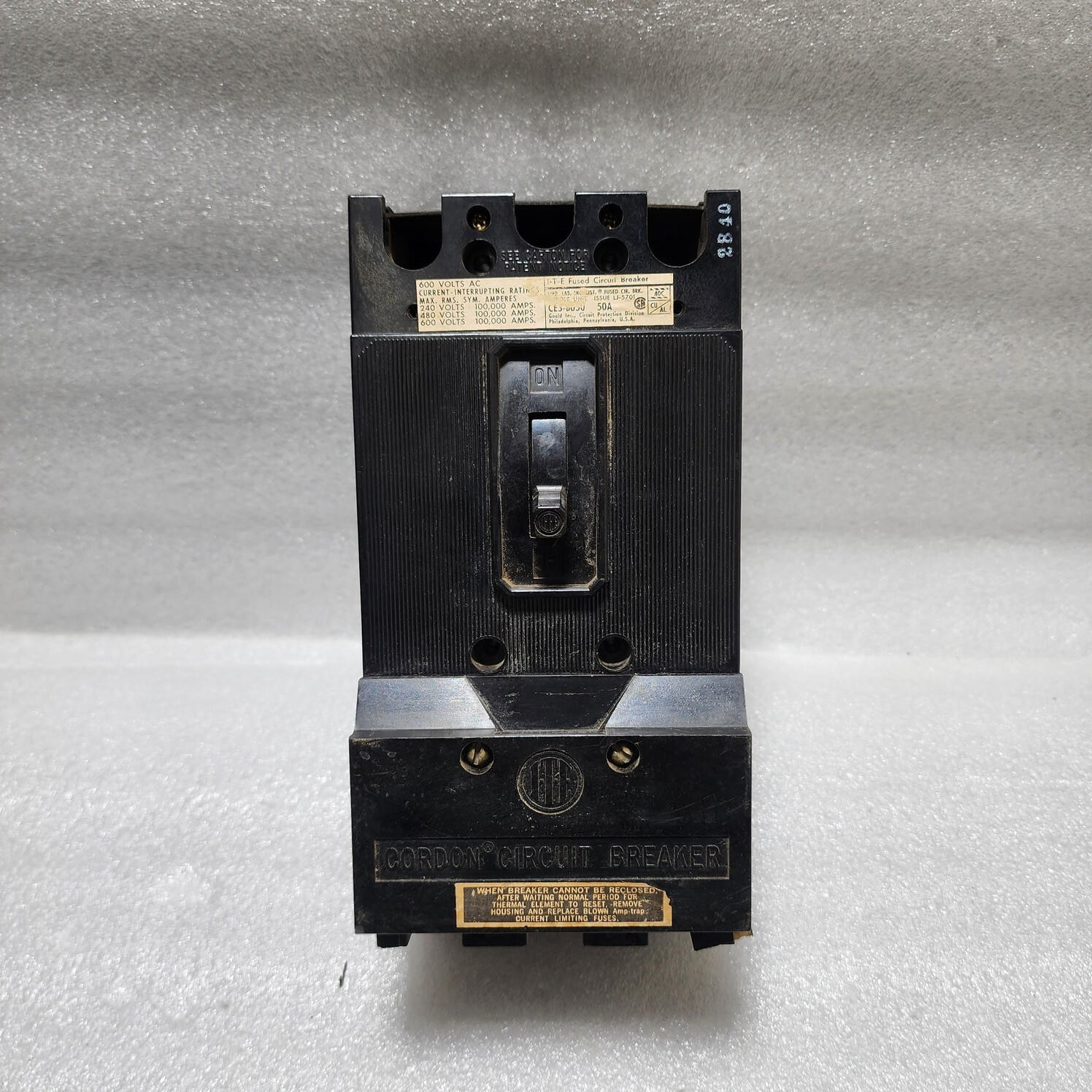 I-T-E CORDON 5051.0001.16 CIRCUIT BREAKER 50A - Image 3