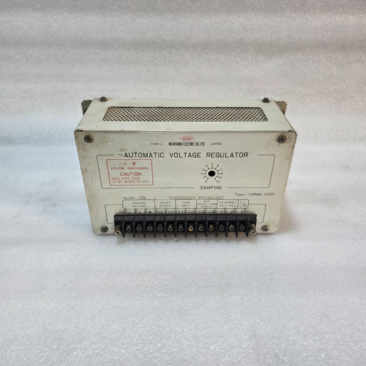 NISHISHIBA VZRAB-1S(P) AUTOMATIC VOLTAGE REGULATOR AVR 450V – INDUSTRIAL GENERAT - Image 3