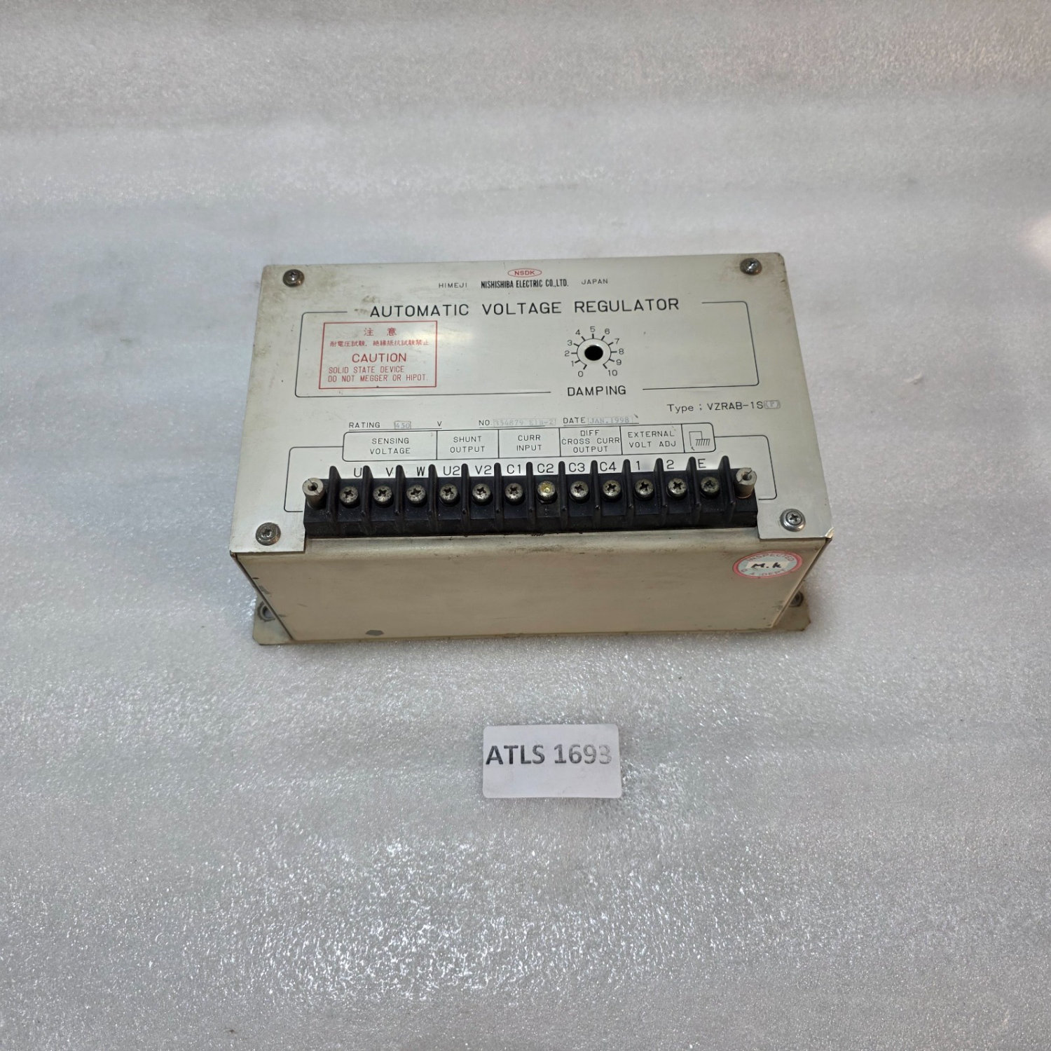 NISHISHIBA VZRAB-1S(P) AUTOMATIC VOLTAGE REGULATOR AVR 450V – INDUSTRIAL GENERAT - Image 5