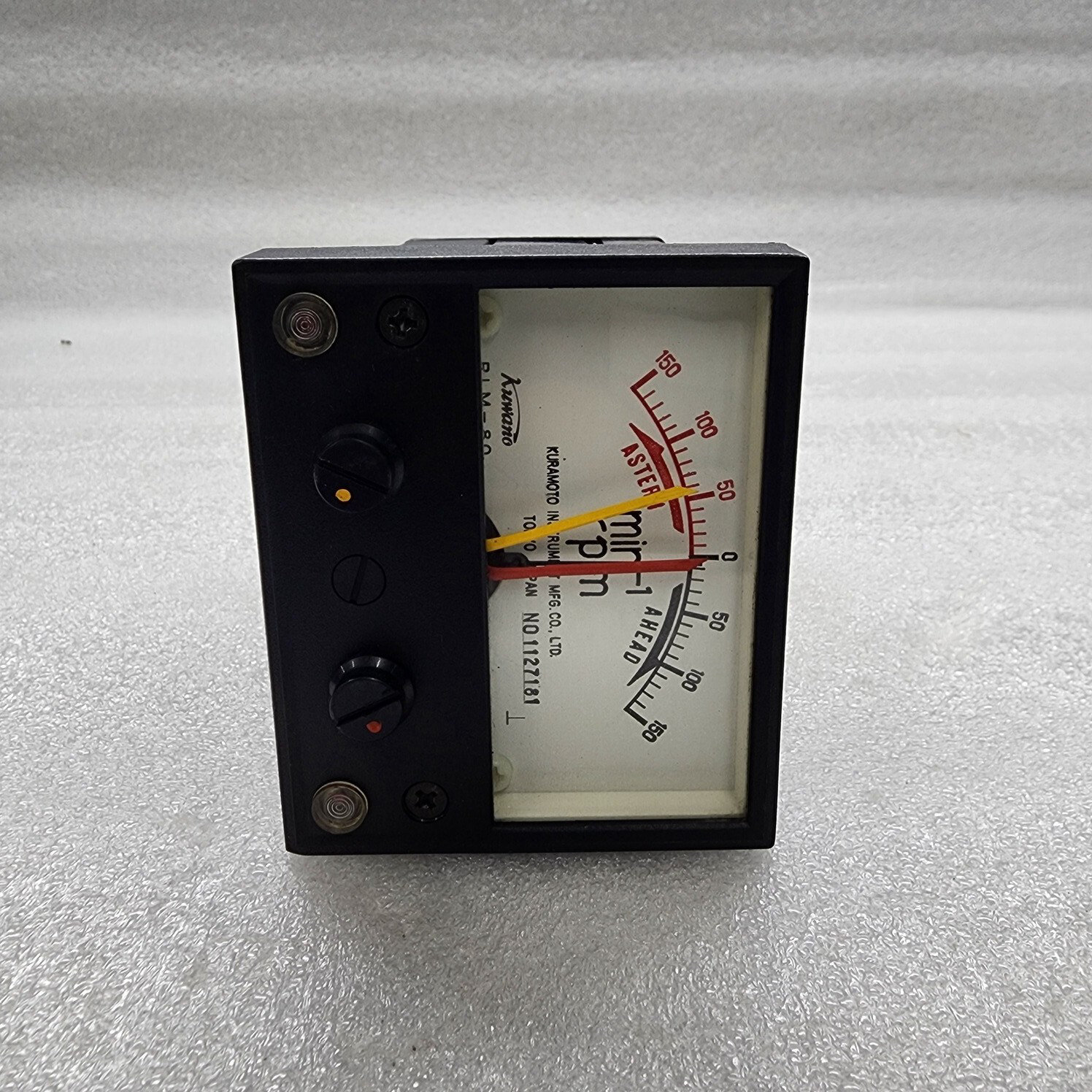 KURAMOTO INSTRUMENT KUWANO RLM-80 RPM METER 24VDC - Image 2