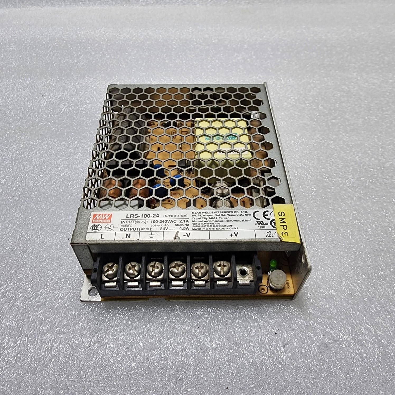 MEAN WELL LRS-100-24 AC-DC POWER SUPPLY 24VDC 4.5A - Image 3