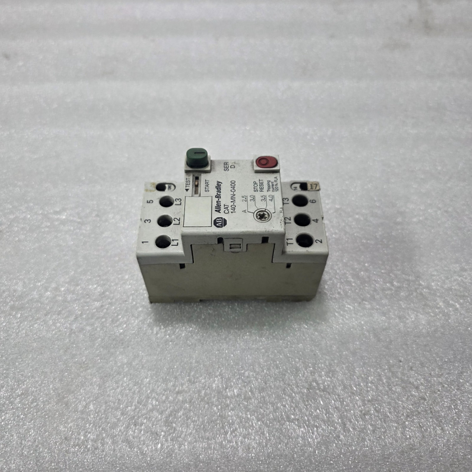 ALLEN BRADLEY 140-MN-0400 THERMAL OVERLOAD RELAY 2.5-4.0A MOTOR PROTECTION RELAY - Image 2