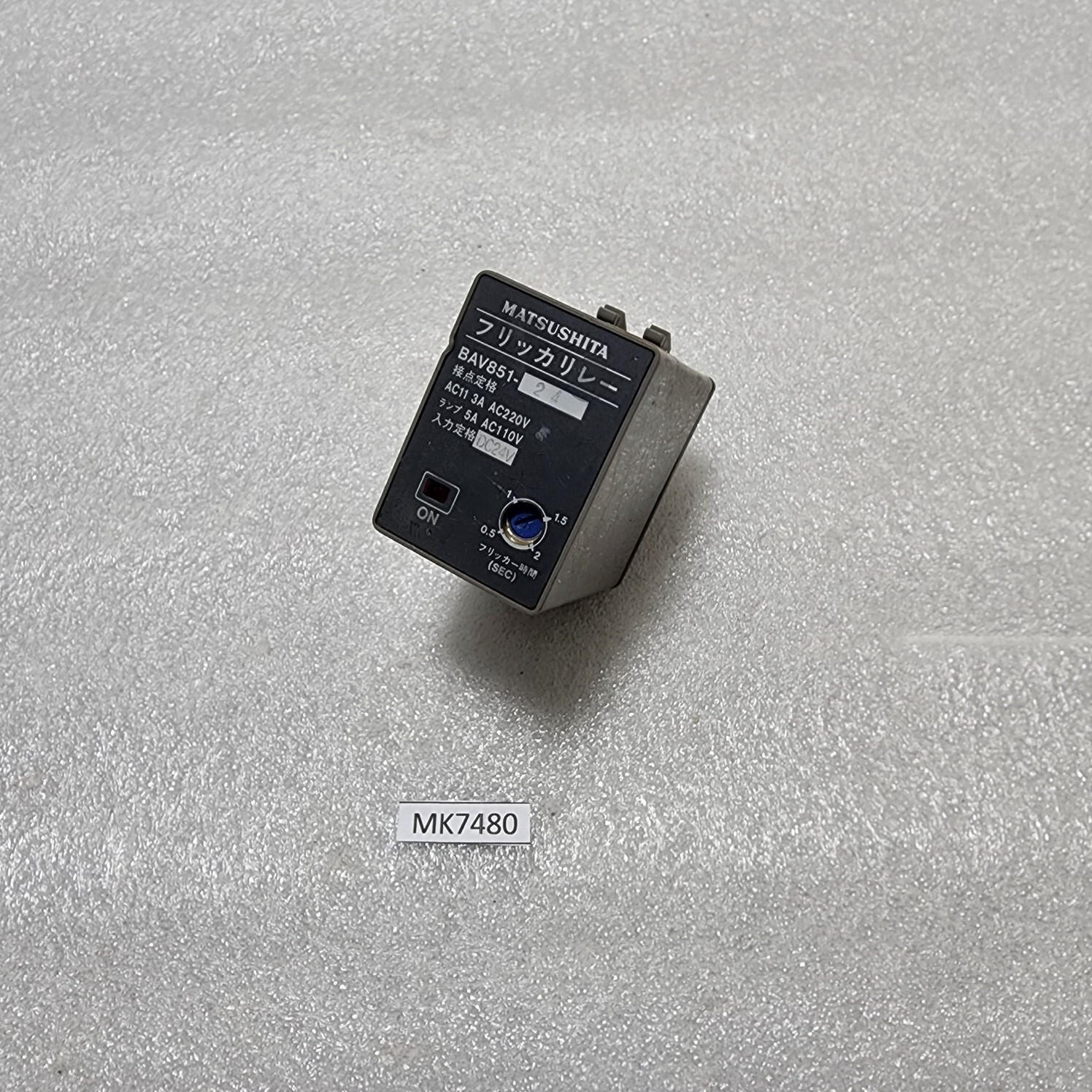 MATSUSHITA BAV851-24 FLICKER RELAY 24VDC - Image 6