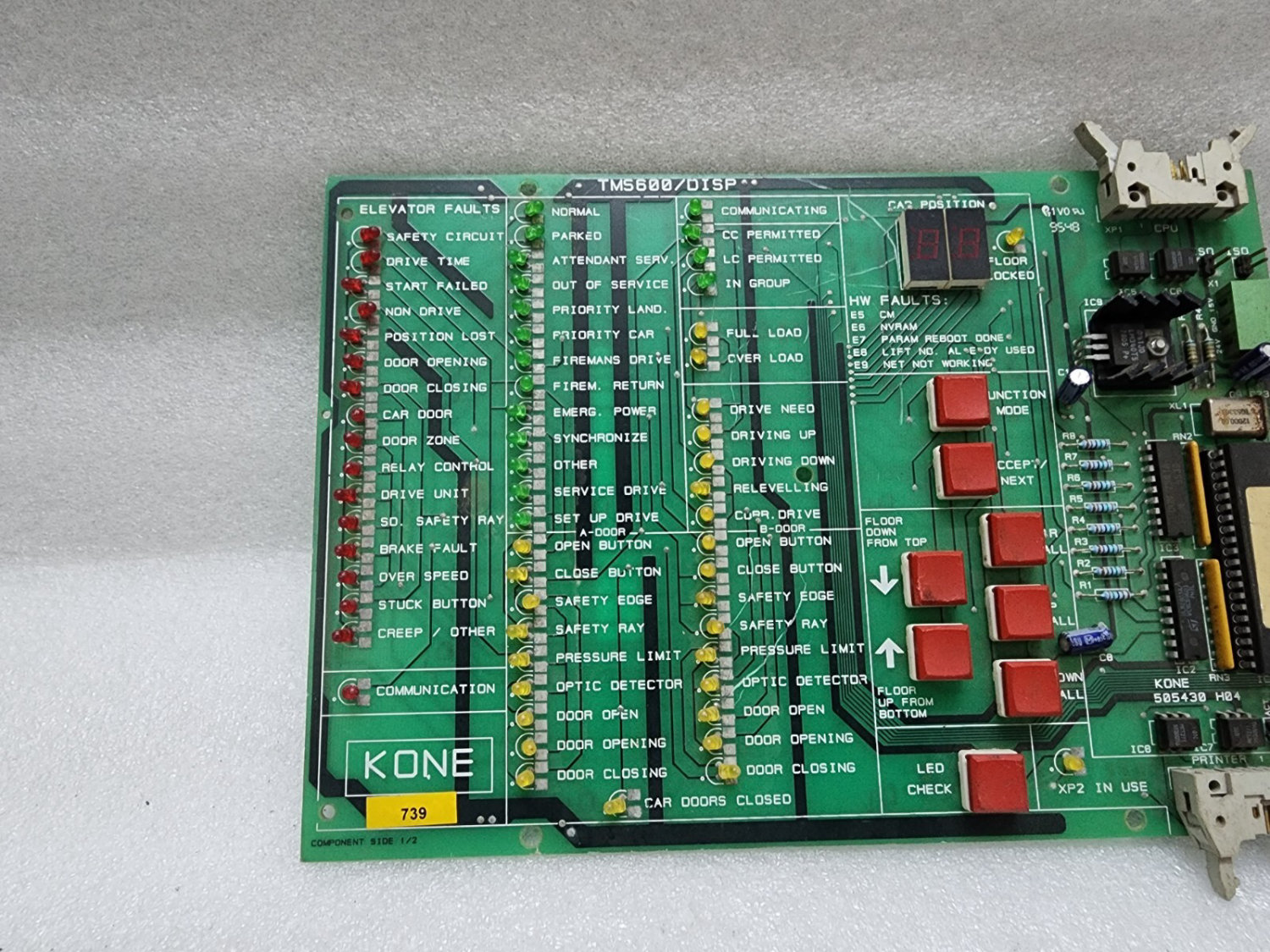 KONE TMS600/DISP ELEVATOR PCB 505430H04 - Image 6