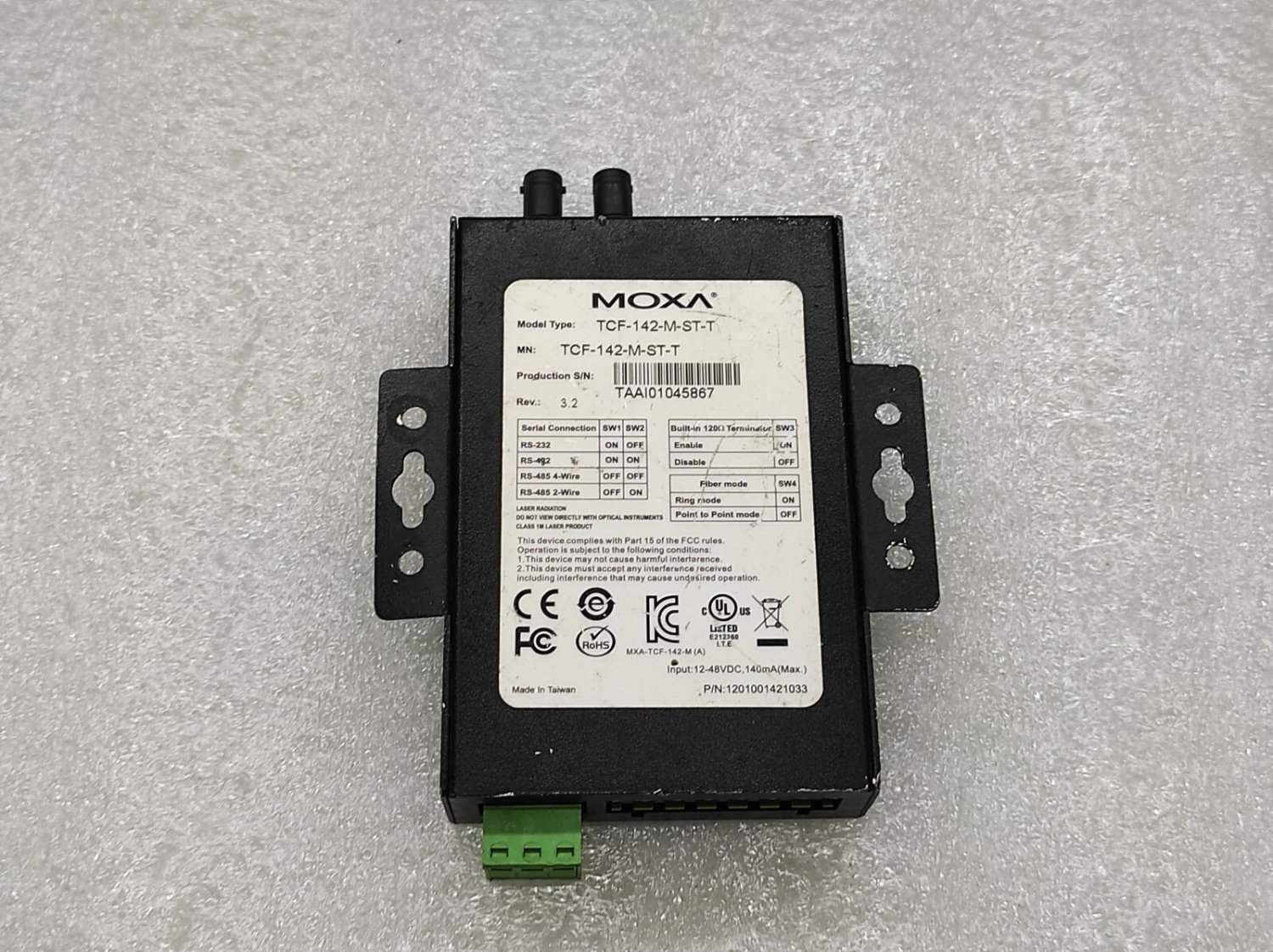 MOXA TRANSIO TCF-142-M RS-232/422/485 SERIAL TO FIVER CONVERTER - Image 4