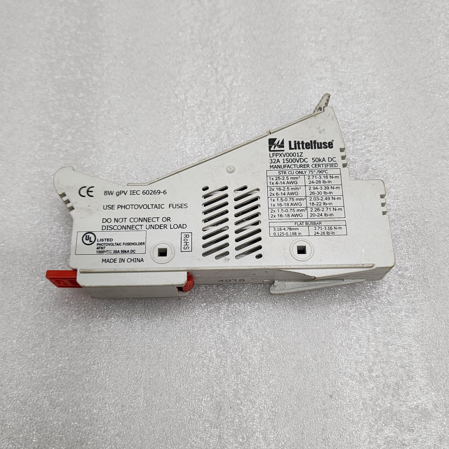 LITTLEFUSE LFPXV FUSE HOLDER 32A 1500VDC - Image 3