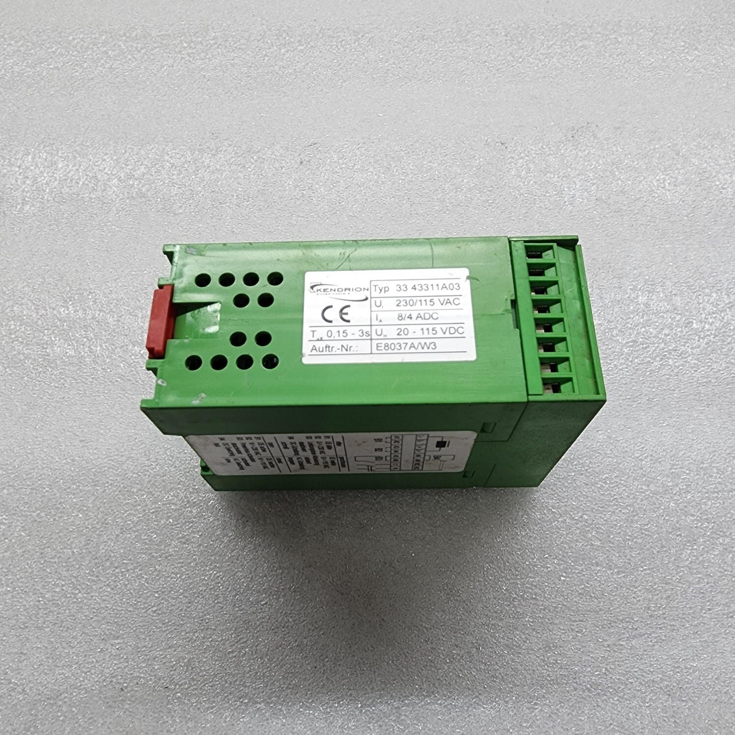 KENDRION 33 43311A03 SINGLE PHASE OVEREXCITATION RECTIFIER E8037A/W3 230/115VAC - Image 3