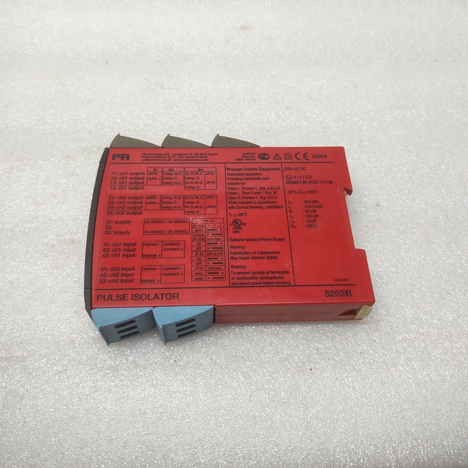 PR ELECTRONICS 5202B PULSE ISOLATOR 24-250VAC/24-230VAC - Image 3