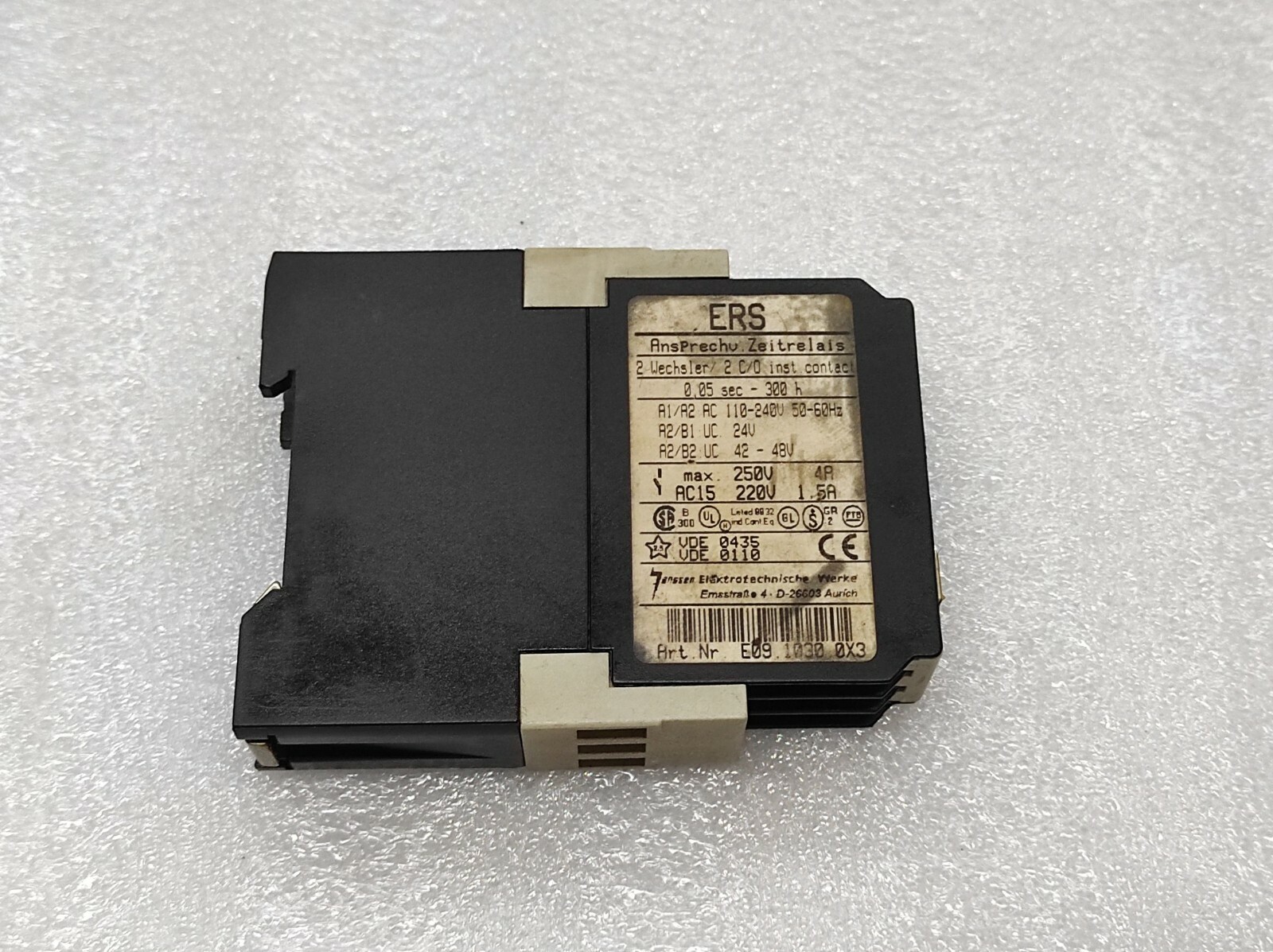 Janssen ERS Timer Relay E09 1030 0X3 110-240VAC/24V AC-DC/42-48V AC-DC 0.05S-300 - Image 11