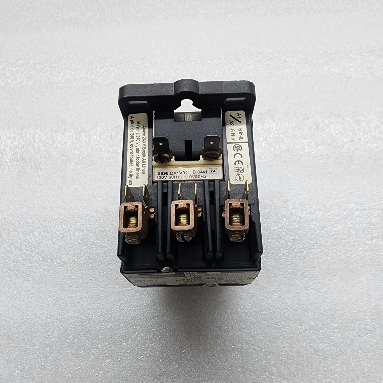 SQUARE D 8910DPA43 3-POLE DEFINITE PURPOSE CONTACTOR 40A - Image 3