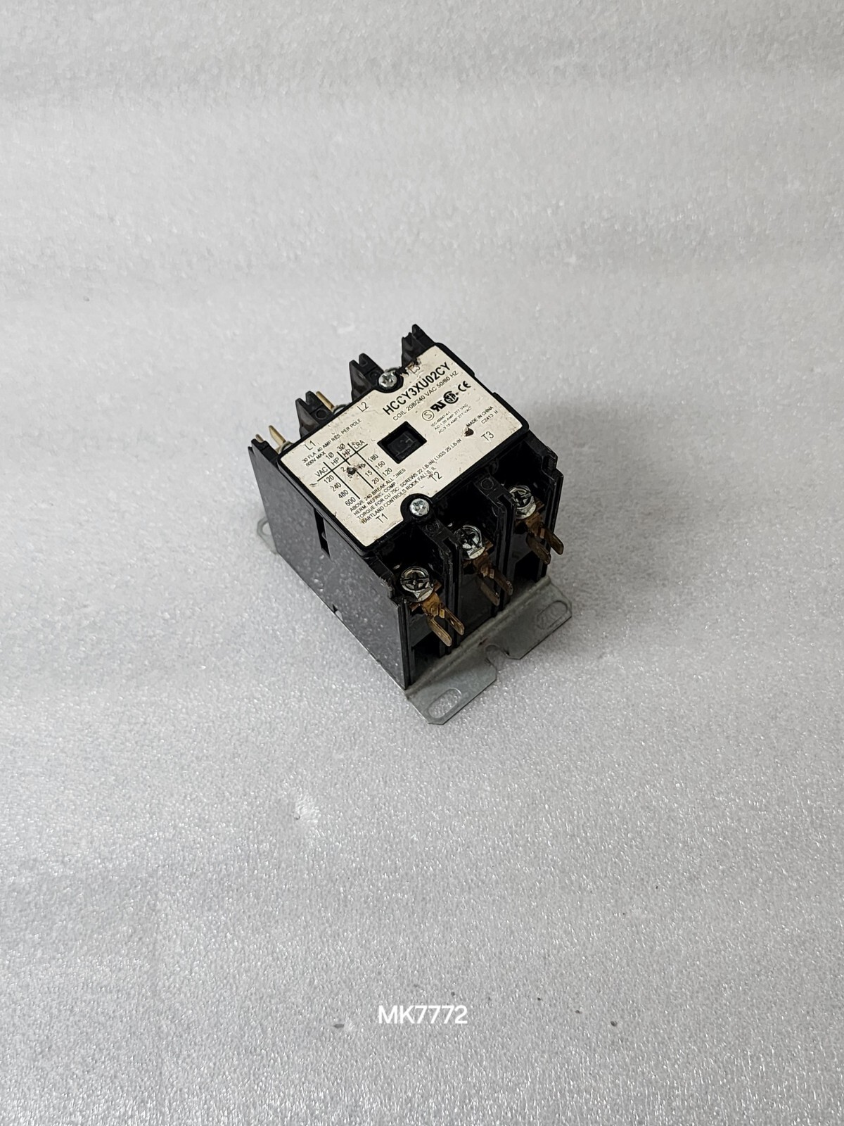 HARTLAND CONTROLS HCCY3XU02CY 3-POLE CONTACTOR 40A COIL VOLTAGE 208/240V - Image 8