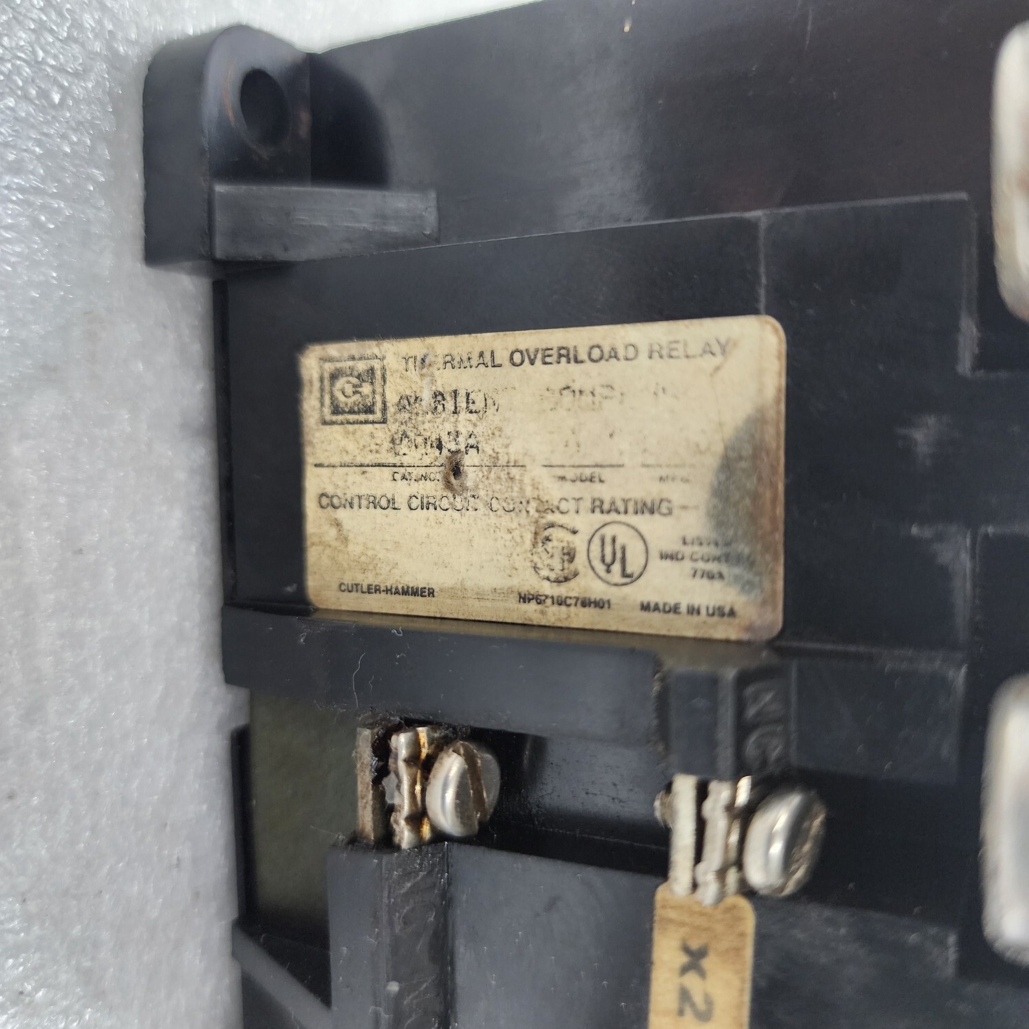 CUTLER HAMMER THERMAL OVERLOAD RELAY - Image 4