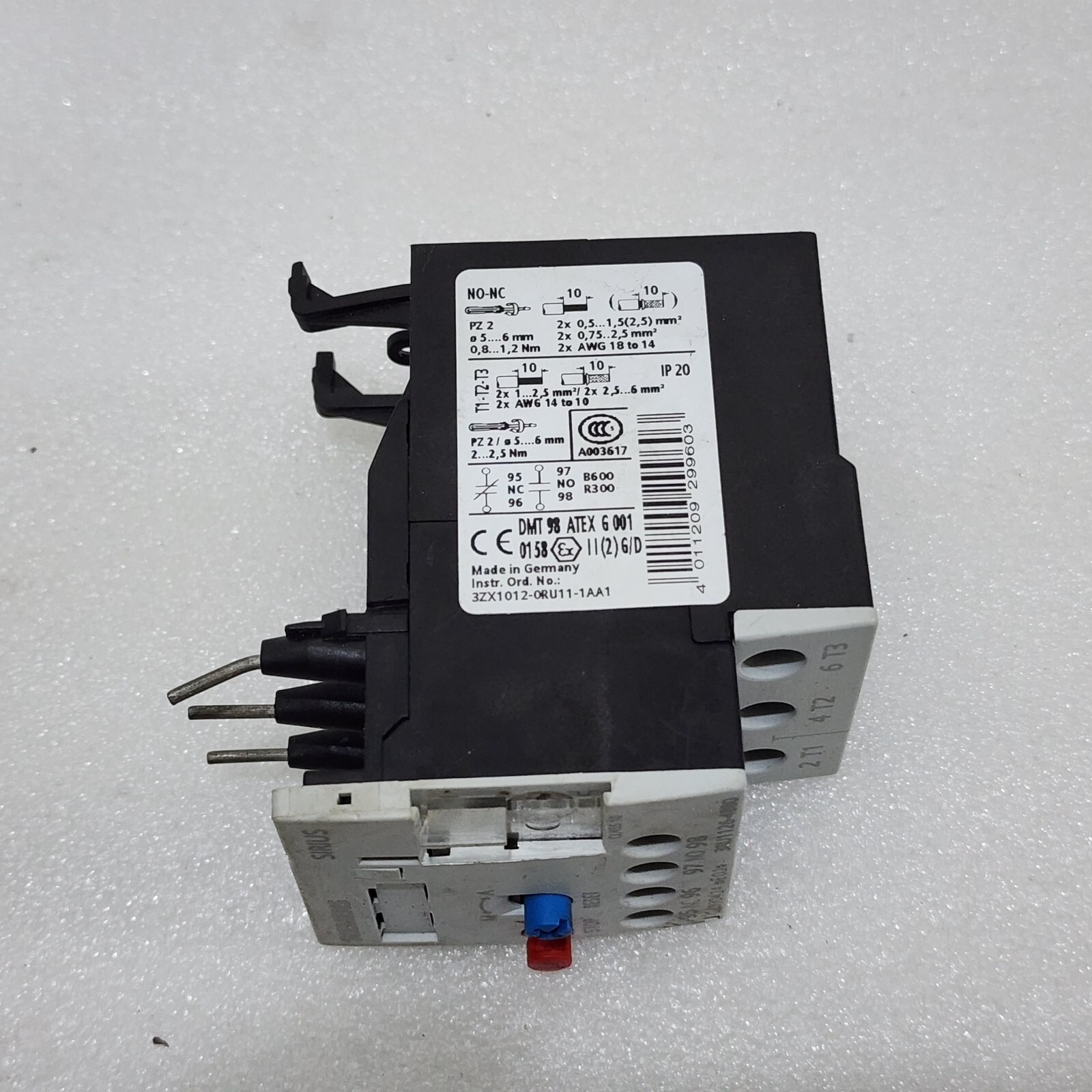 SIEMENS SIRIUS 3RU1126-4BB0 THERMAL OVERLOAD RELAY 14-20A - Image 4