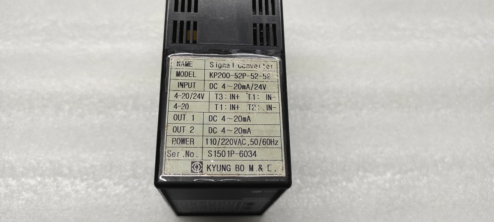 KYUNG KP200-52P-52-52 SIGNAL CONVERTER 110/220VAC - Image 4