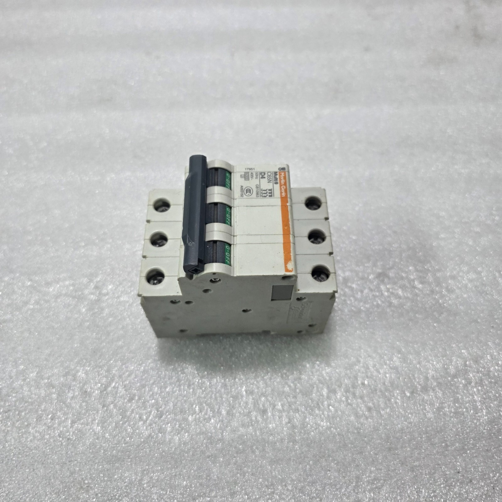 MERLIN GERIN MULTI9 C65N D4 4A 3 POLE MINIATURE CIRCUIT BREAKER 400V 6KA - Image 2