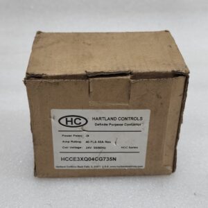 HARTLAND CONTROLS HCCE3XQ04CG735N 3-POLE CONTACTOR COIL VOLTAGE 24V