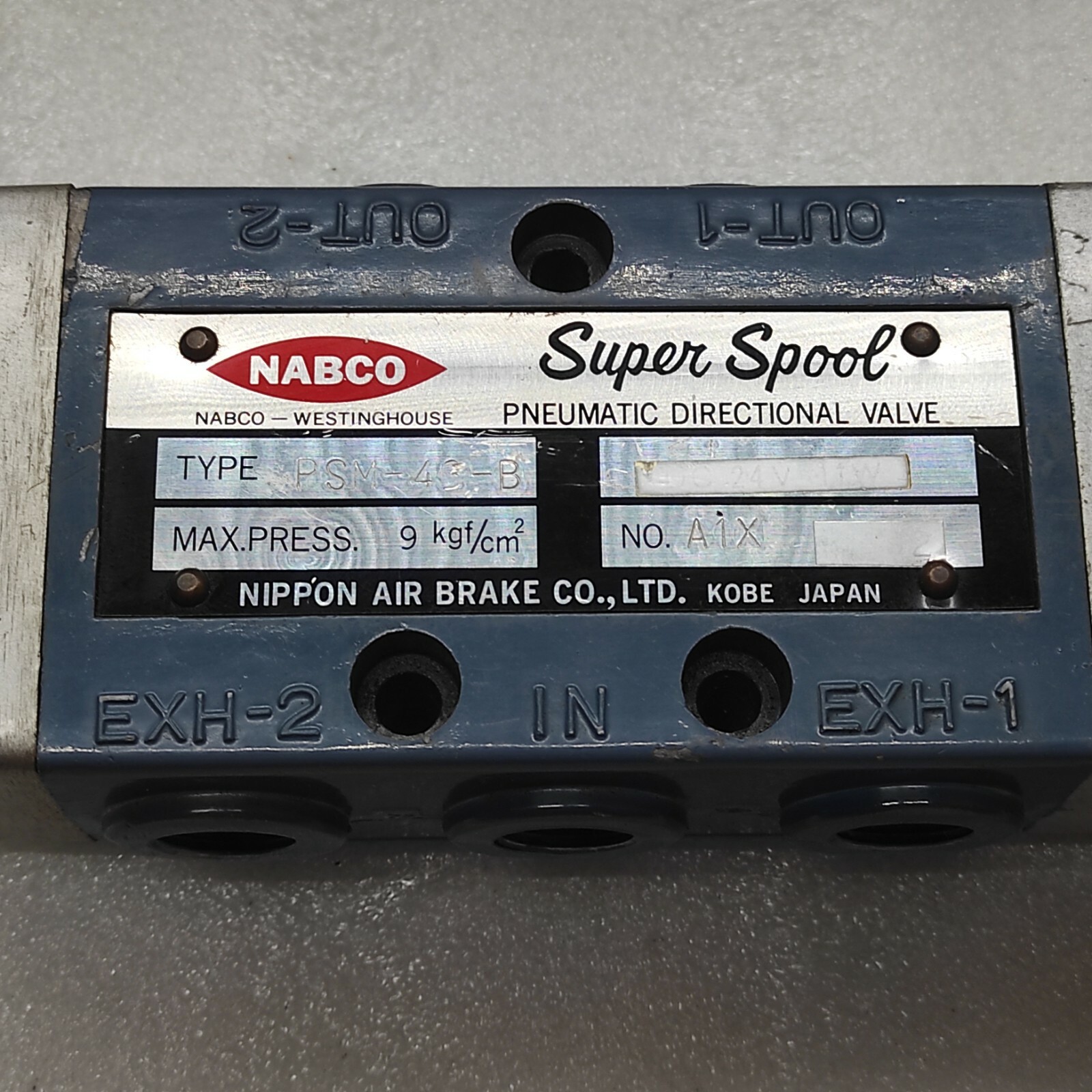 NABCO PSM-43-B PNEUMATIC DIRECTIONAL VALVE 9KGF/CM2 - Image 3