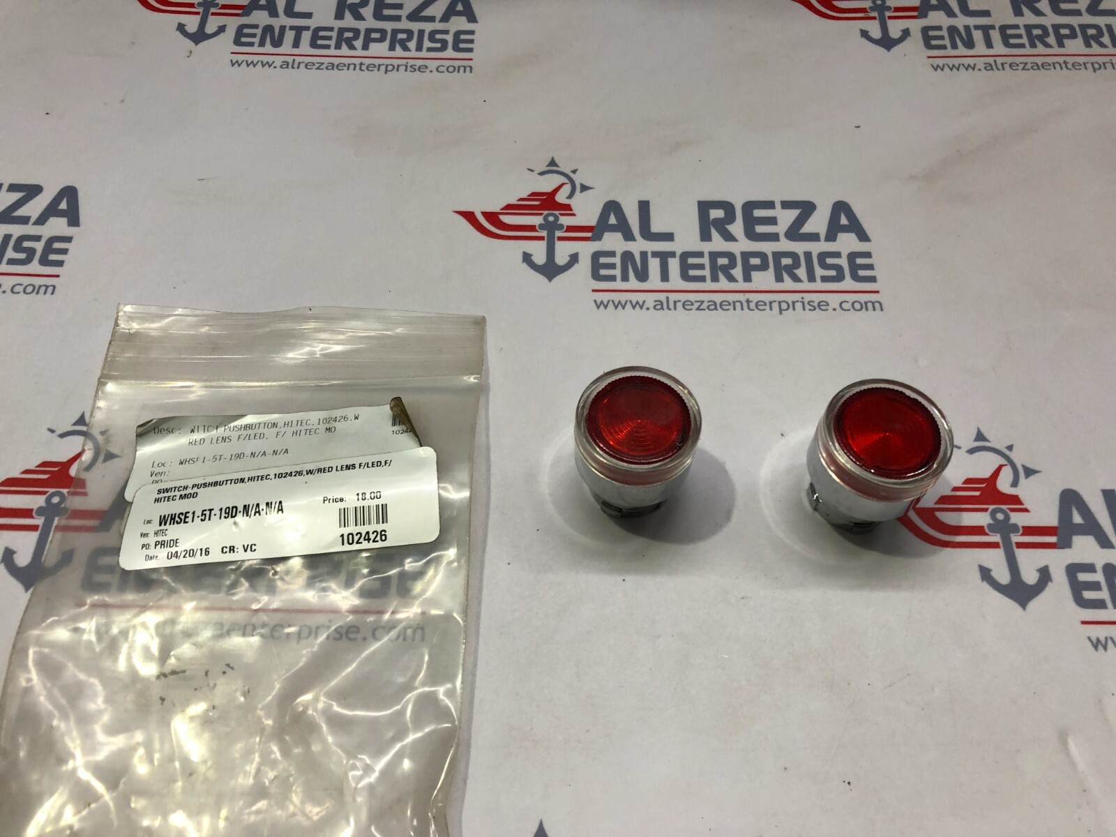 HITEC 102426 RED PUSH BUTTON LOT OF 2 UNIT