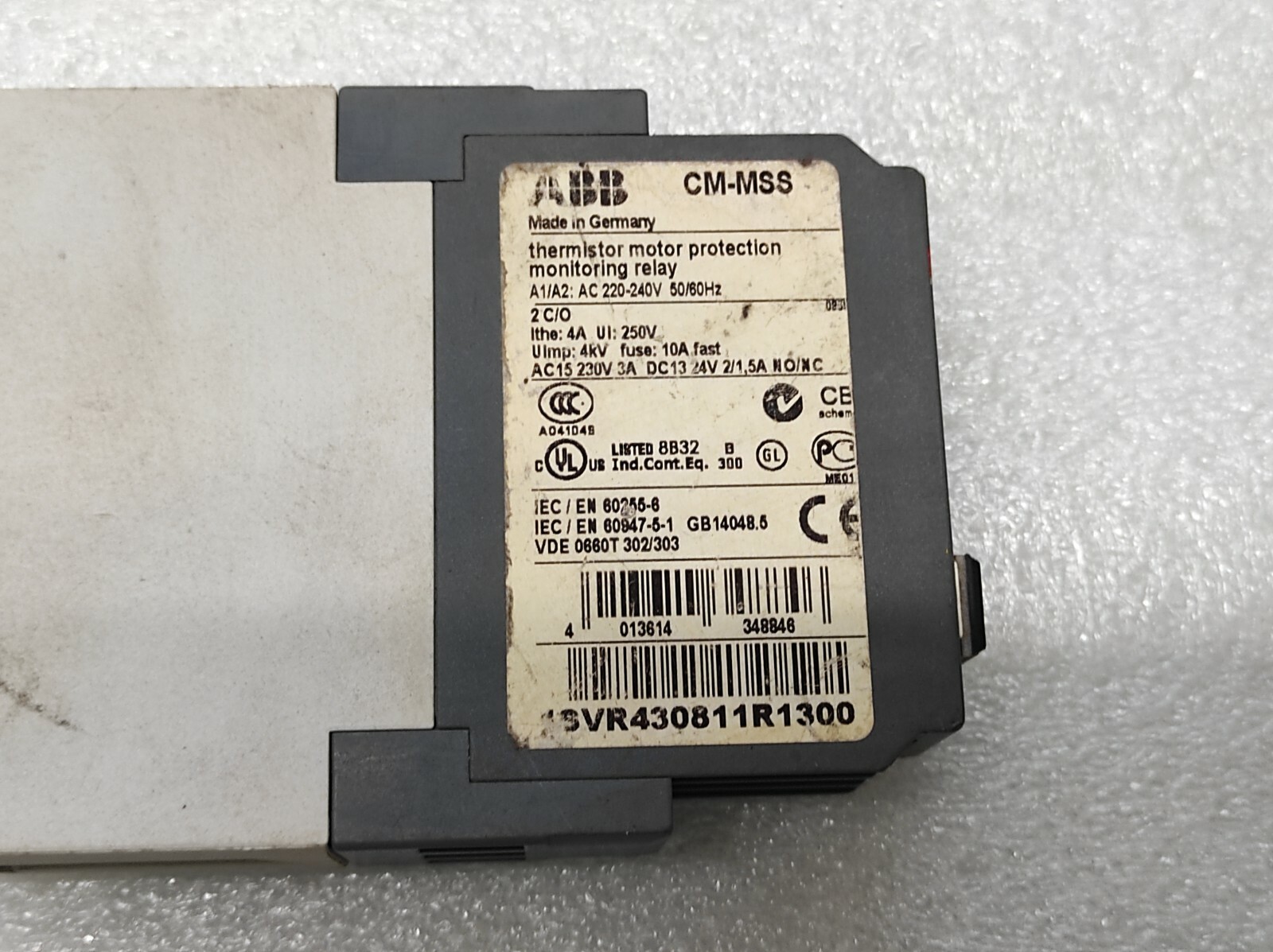 ABB CM-MSS THERMISTOR MOTOR PROTECTION RELAY 1SVR430811R1300 - Image 3