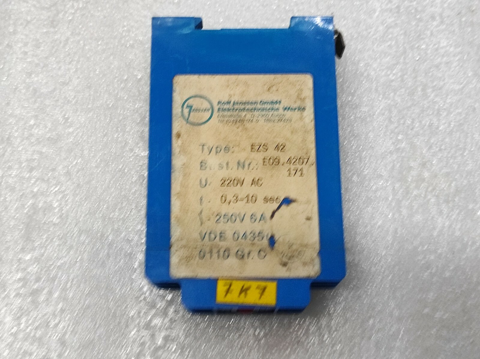 Janssen EZS 42 E09 4207171 220V AC 0.3-10 SEC - Image 2