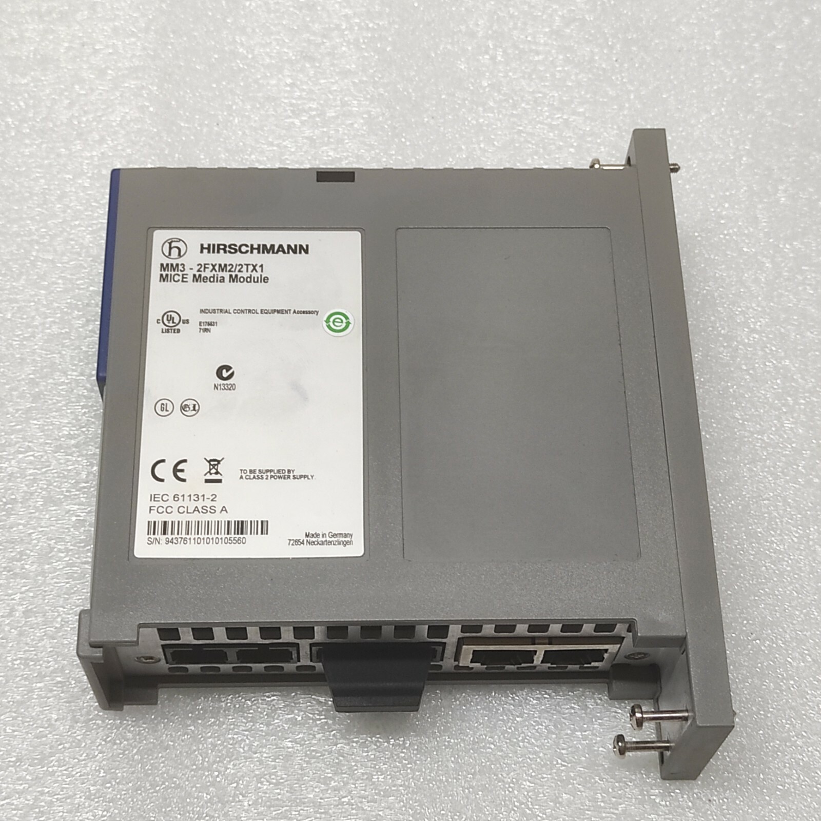 HIRSCHMANN MM3-2FXM2/2TX1 MICE MEDIA MODULE - Image 3