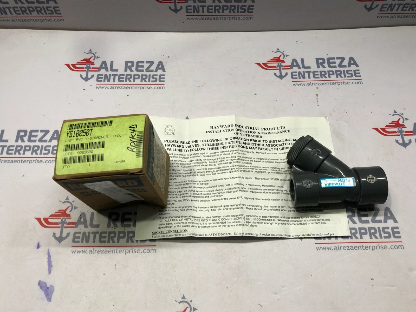 HAYWARD YS10050T 1/2" PVC Y-STRAINER THREADED LOT OF 2 UNIT