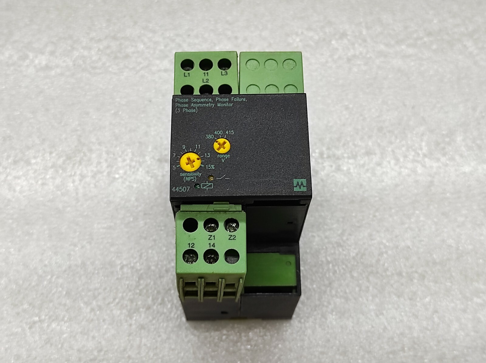 MURR ELEKTRONIK 44507 PHASE SEQUENCE PHASE FAILURE PHASE ASYMMETRY MONITOR - Image 2