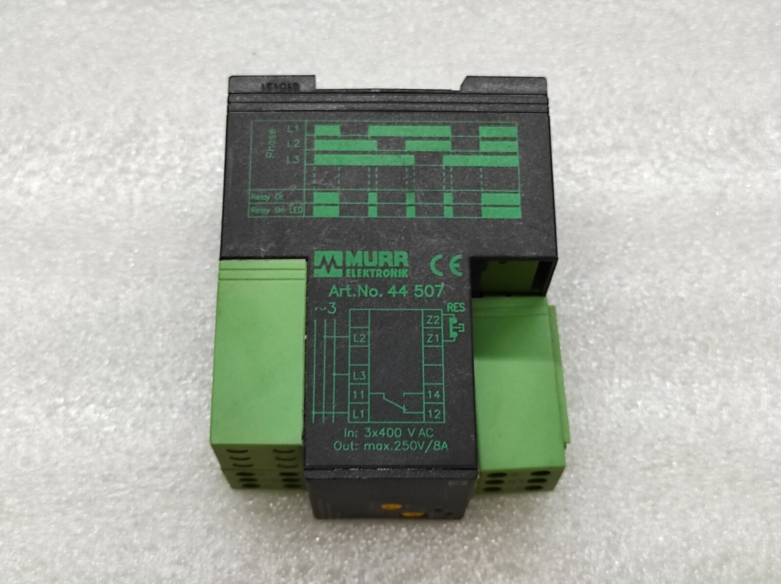 MURR ELEKTRONIK 44507 PHASE SEQUENCE PHASE FAILURE PHASE ASYMMETRY MONITOR - Image 3