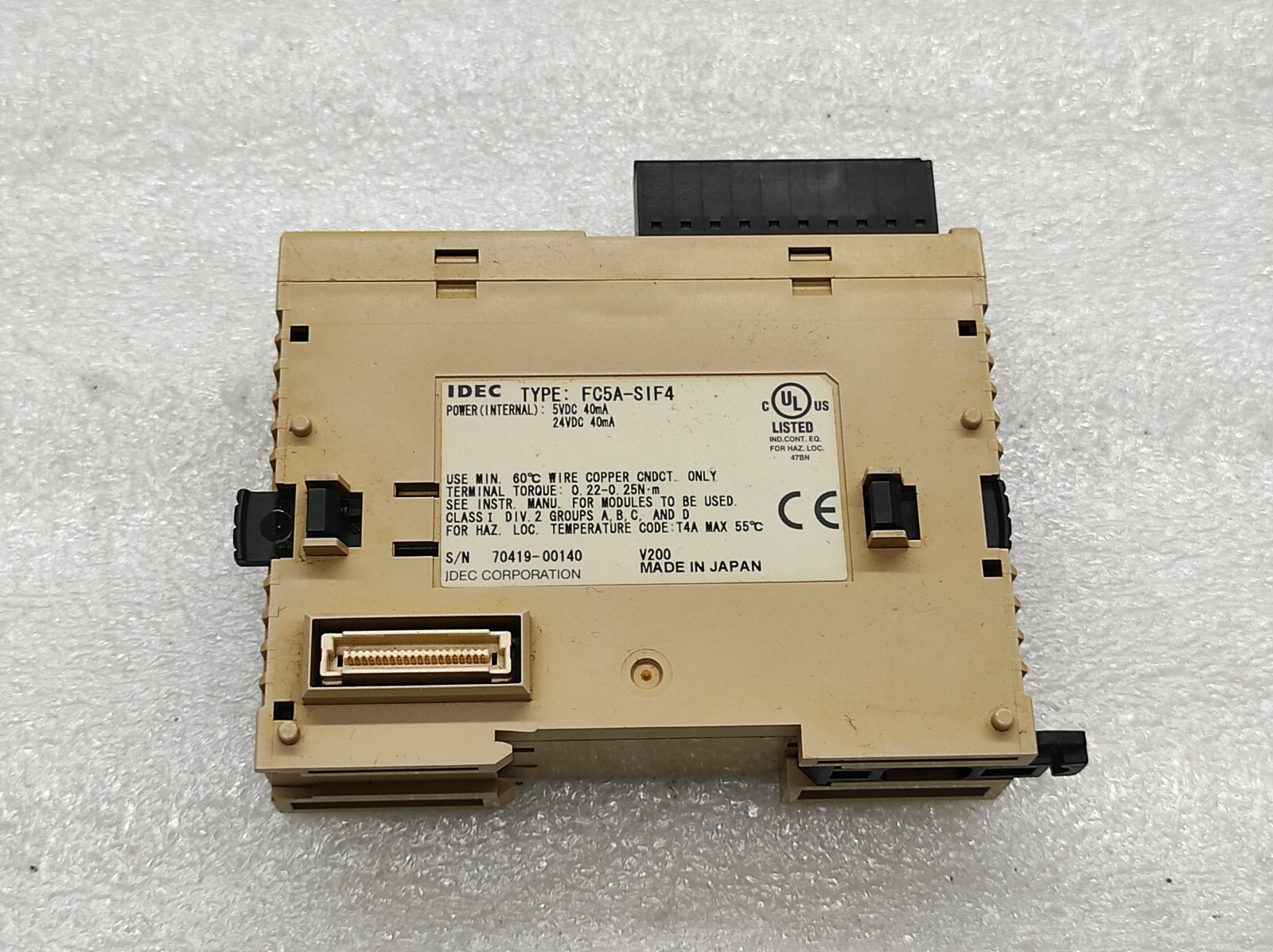 IDEC FC5A-SIF4 PLC EXPANSION MODULE - Image 3