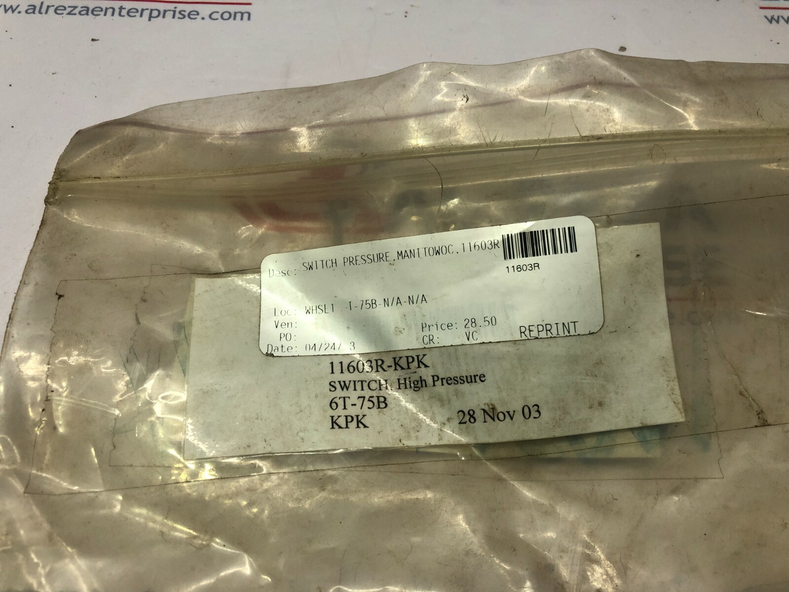 MANI TOWOC 11603R-KPK PRESSURE SWITCH - Image 5