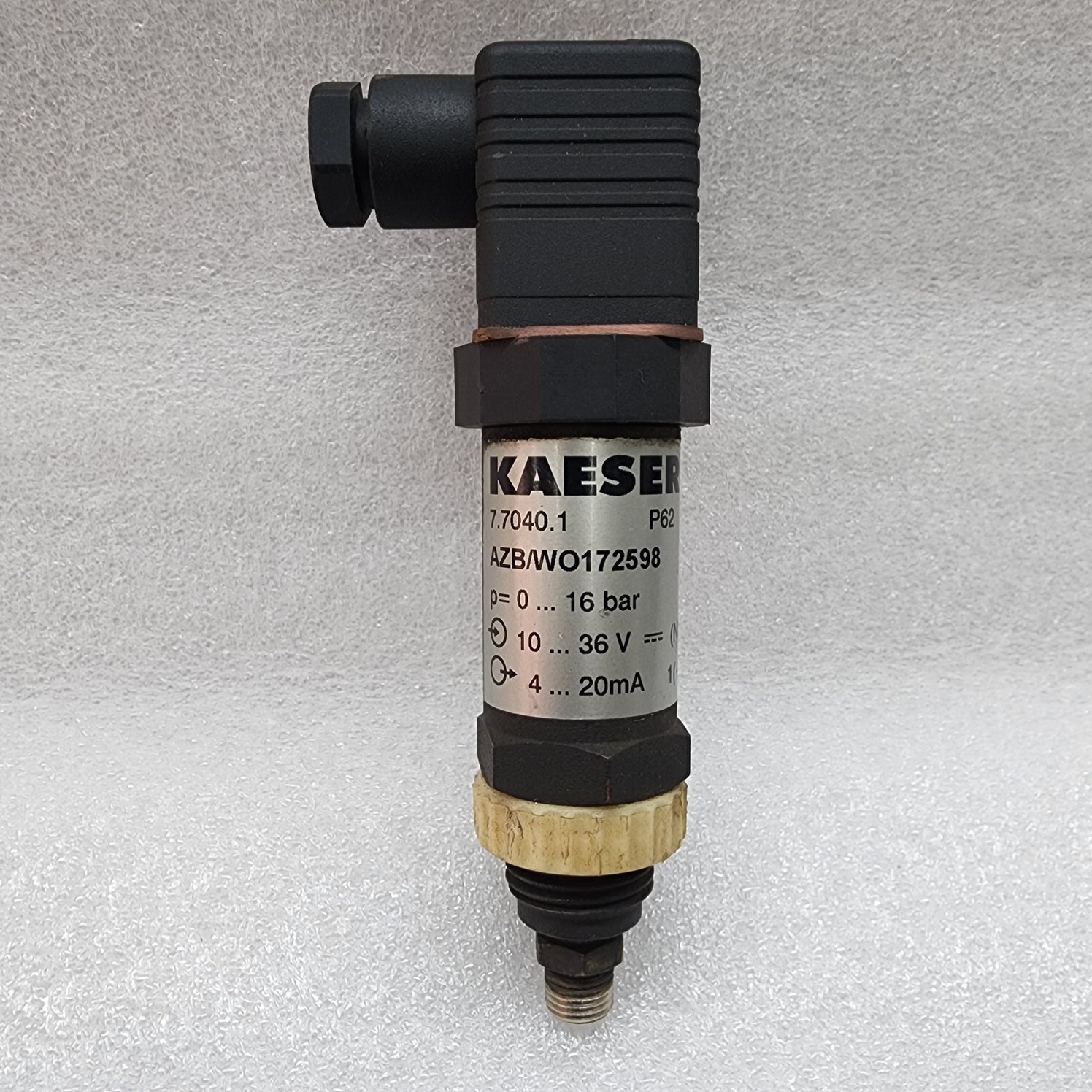 KAESER AZB/WO172598 PRESSURE SENSOR TRANSDUCER 7.7040.1 0-16 BAR 7MF1562-8AA01 - Image 3