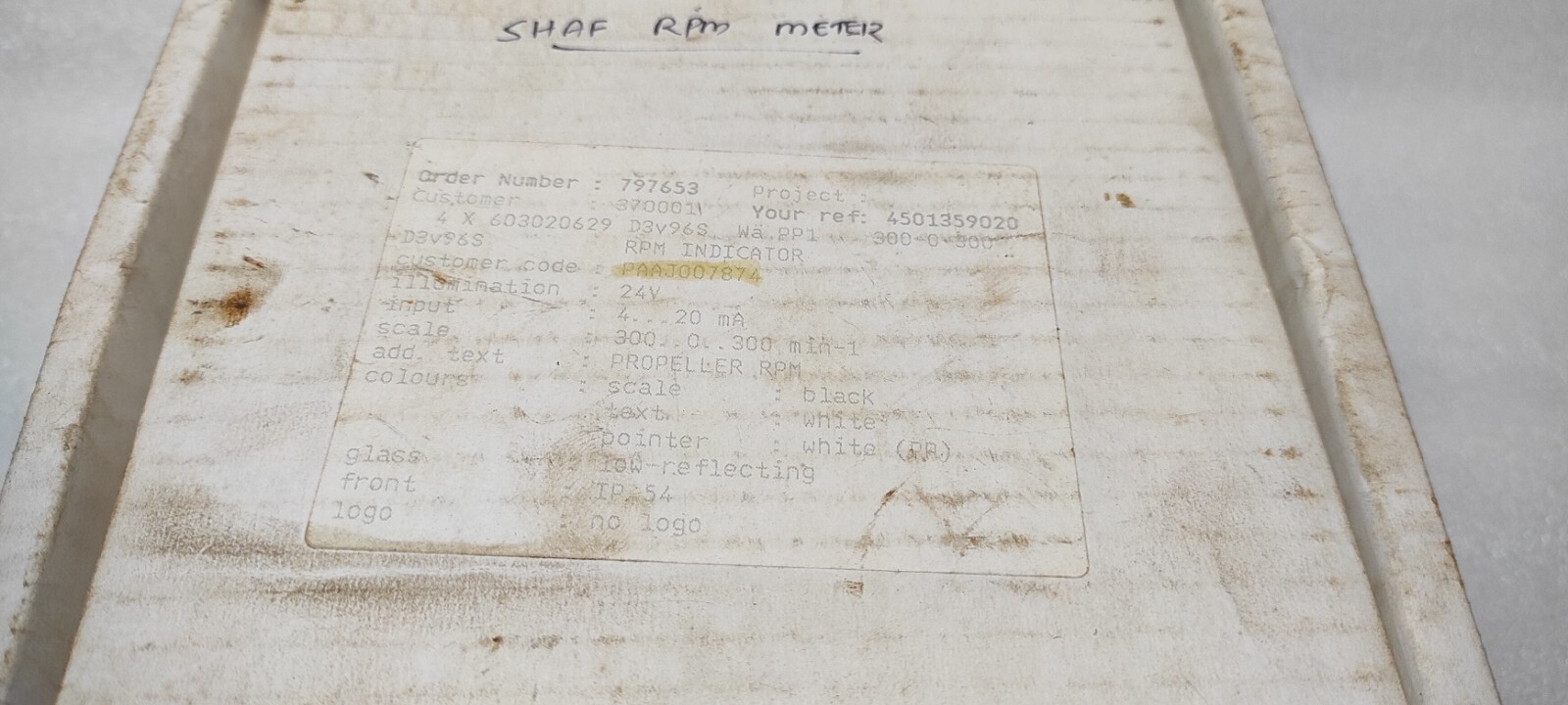 NIEAF MEASURING D3V96S PITCH INDICATOR 90913 24V - Image 10