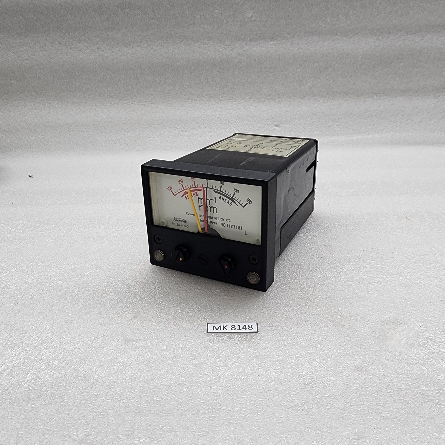 KURAMOTO INSTRUMENT KUWANO RLM-80 RPM METER 24VDC - Image 7
