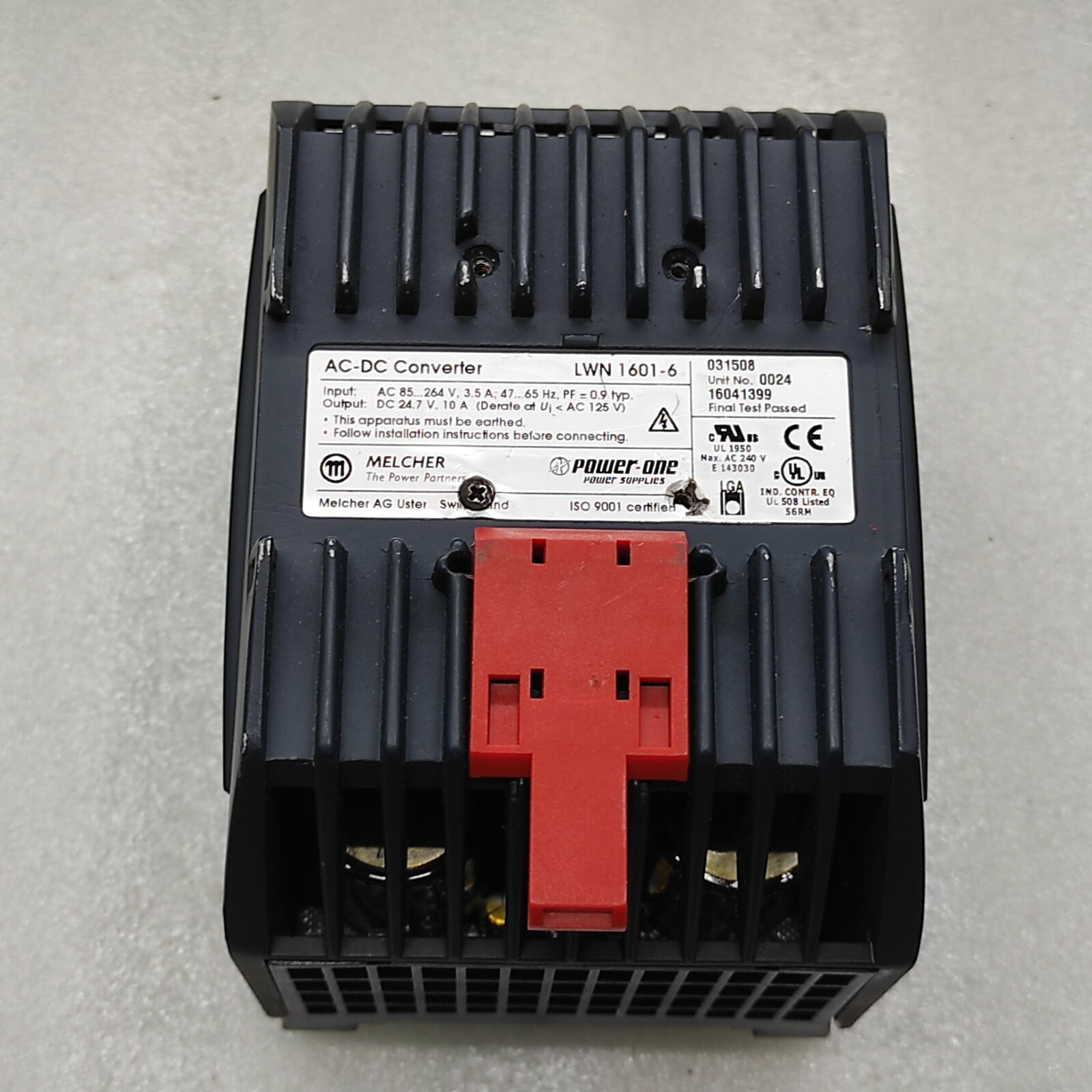 MELCHER POWER-ONE LWN 1601-6 POWER SUPPLY 24VDC 10A - BROKEN/DAMAGED - Image 6