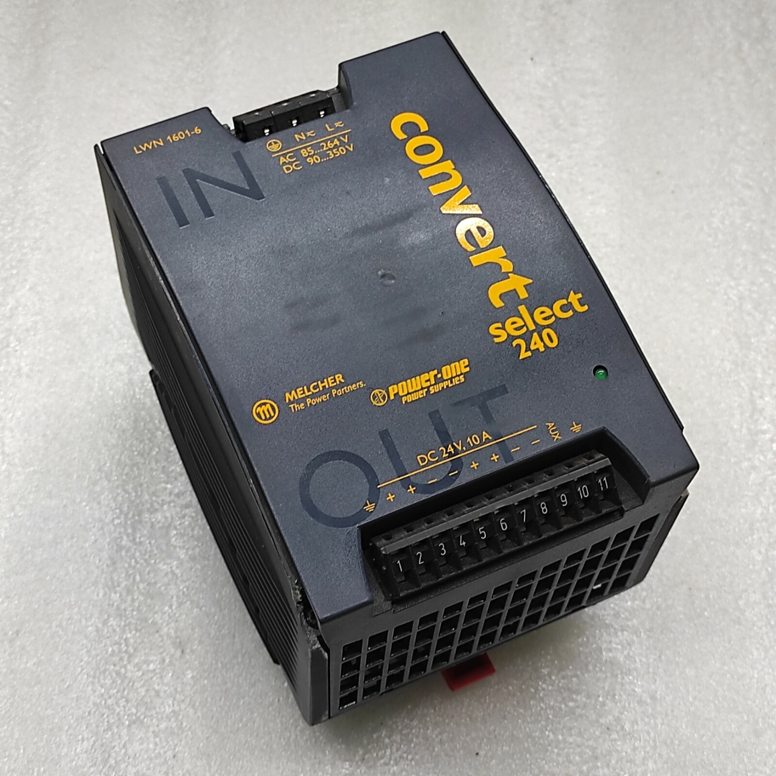 MELCHER POWER-ONE LWN 1601-6 POWER SUPPLY 24VDC 10A - BROKEN/DAMAGED - Image 10