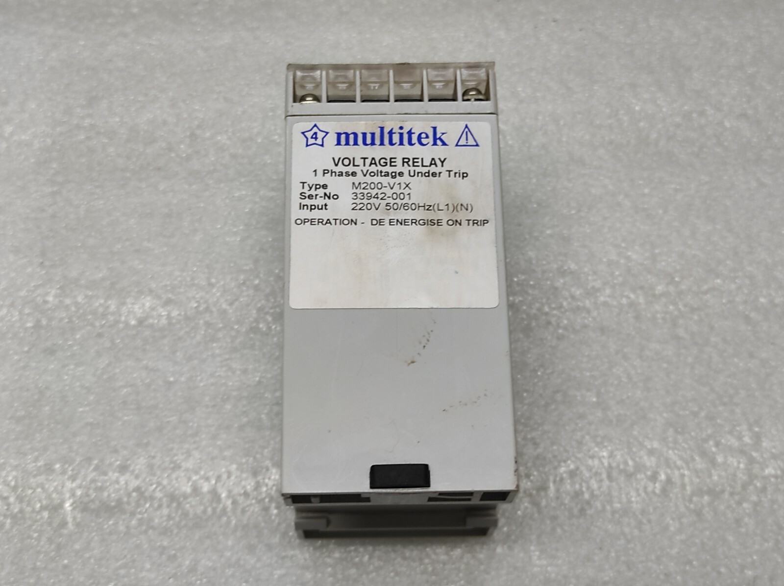 MULTITEK M200-V1X VOLTAGE RELAY 1-PH VOLTAGE UNDER TRIP 220V - Image 3