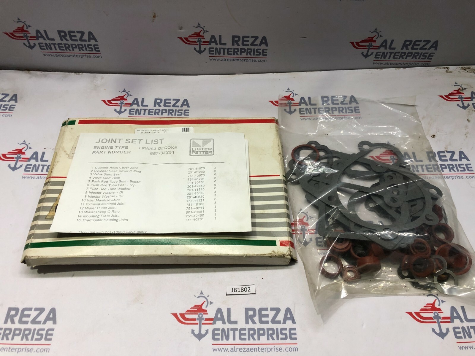 LISTER PETTER 657-34251 LPW3 & LPWS3 DECOKE GASKET SET - Image 6