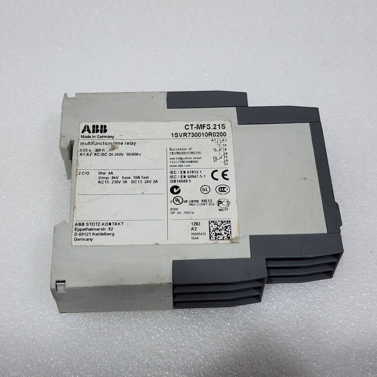 ABB CT-MFS.21S MULTIFUNCTION TIME RELAY 1SVR730010R0200 24-240VAC/DC - Image 3