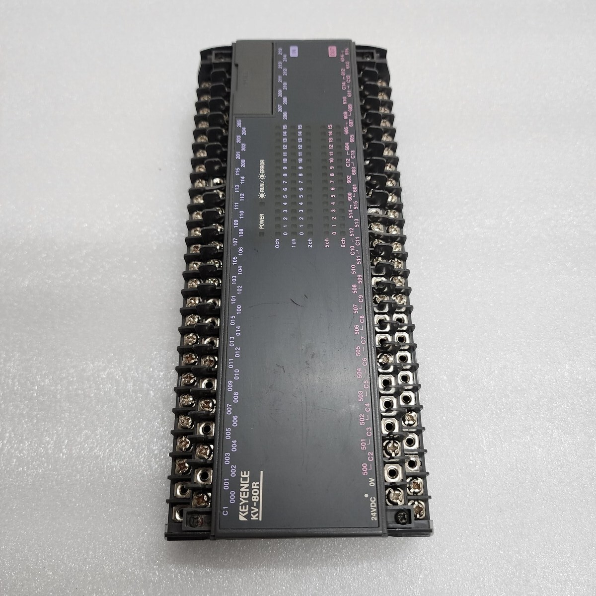 KEYENCE KV-80R CPU PLC MODULE CRACK ON BACK OF BODY - Image 2