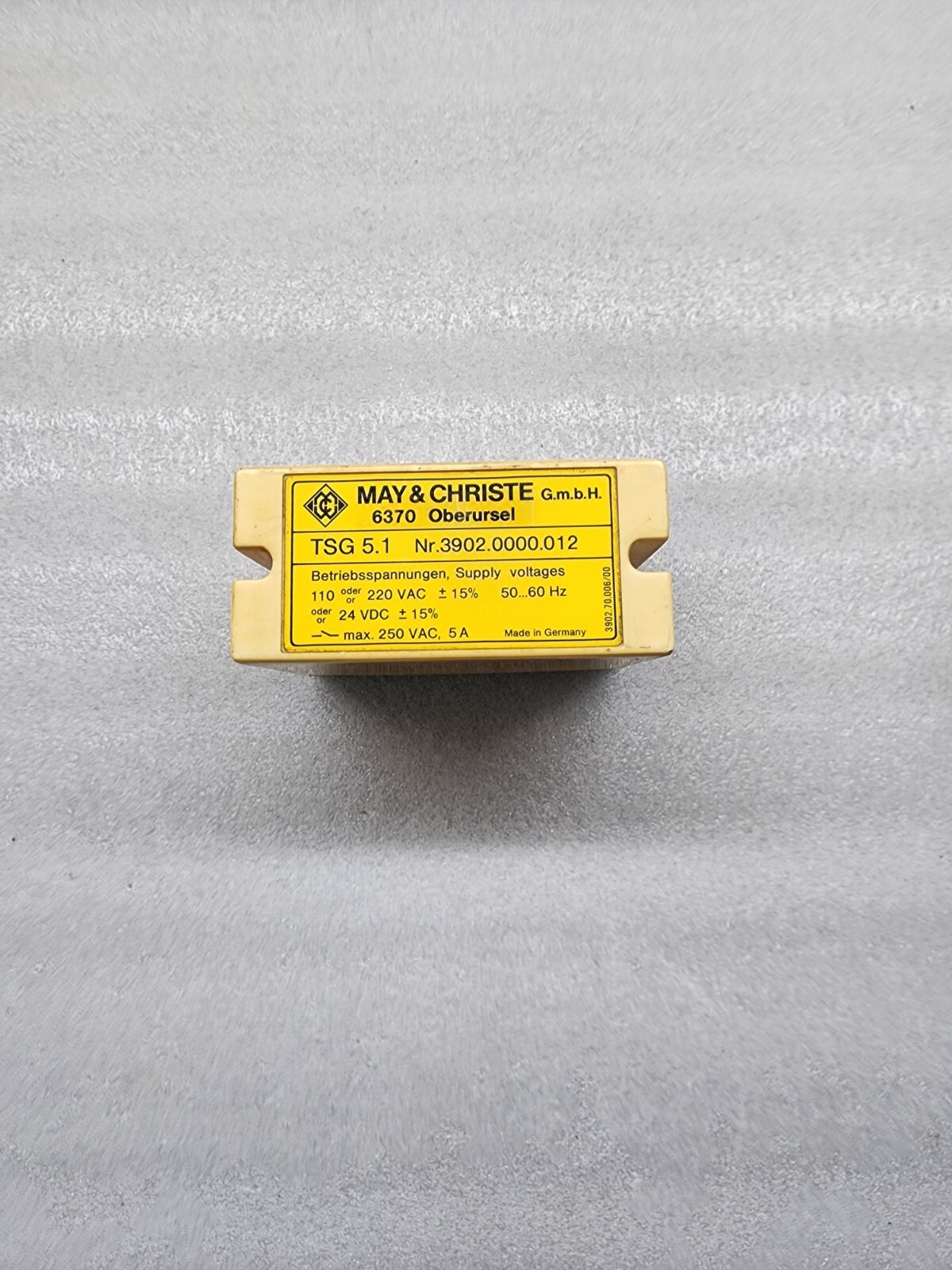 MAY & CHRISTE TSG 5.1 3902.0000.012 110-220VAC/24VDC