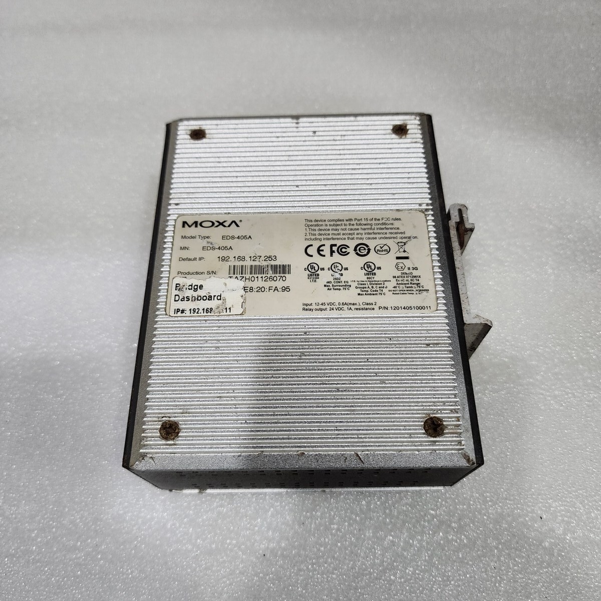 MOXA EDS-405A INDUSTRIAL ETHERNET SWITCH 1201405100011 - Image 3