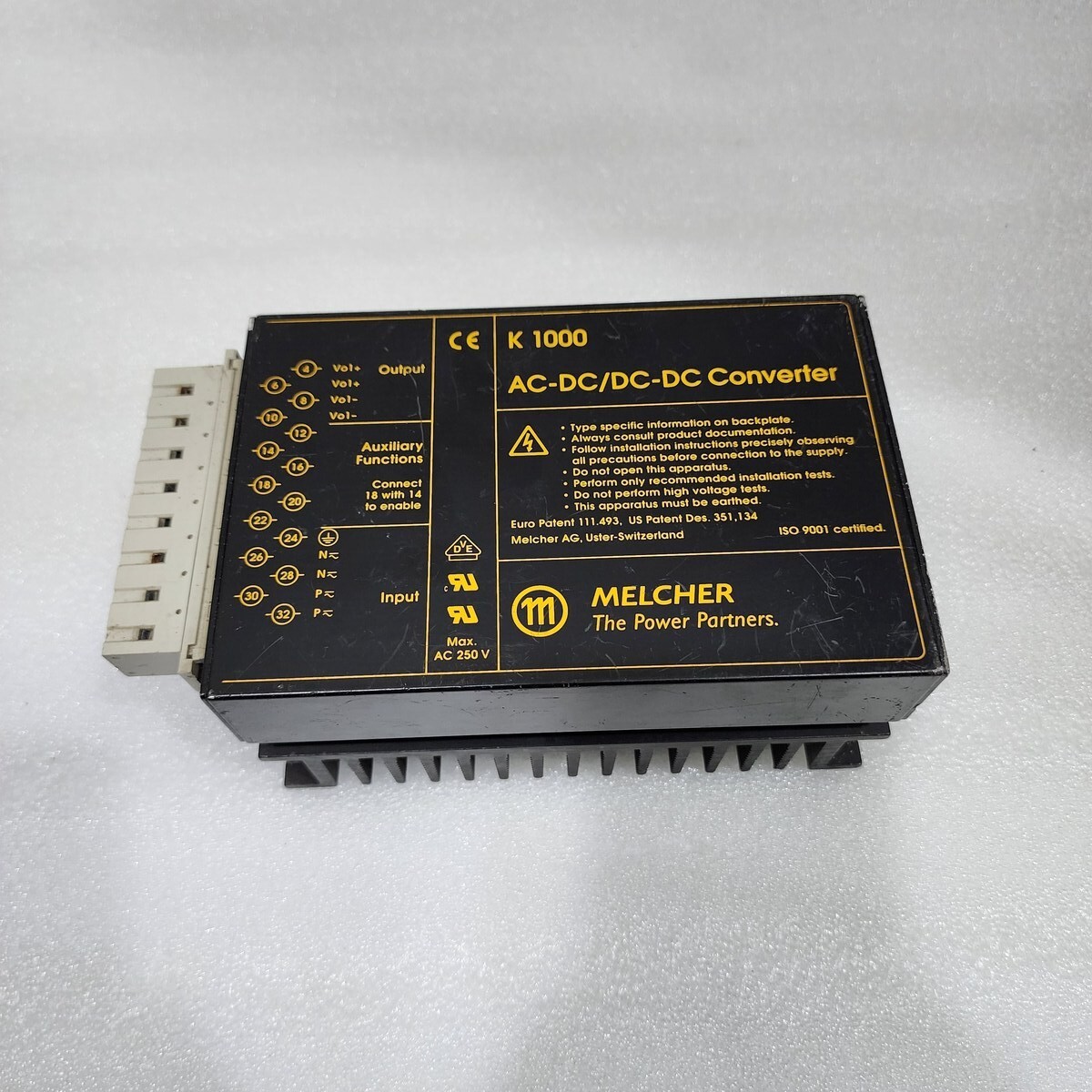 MELCHER AMTG 819/02 PS K1000 AC-DC/DC-DC POWER SUPPLY CONVERTER - Image 7