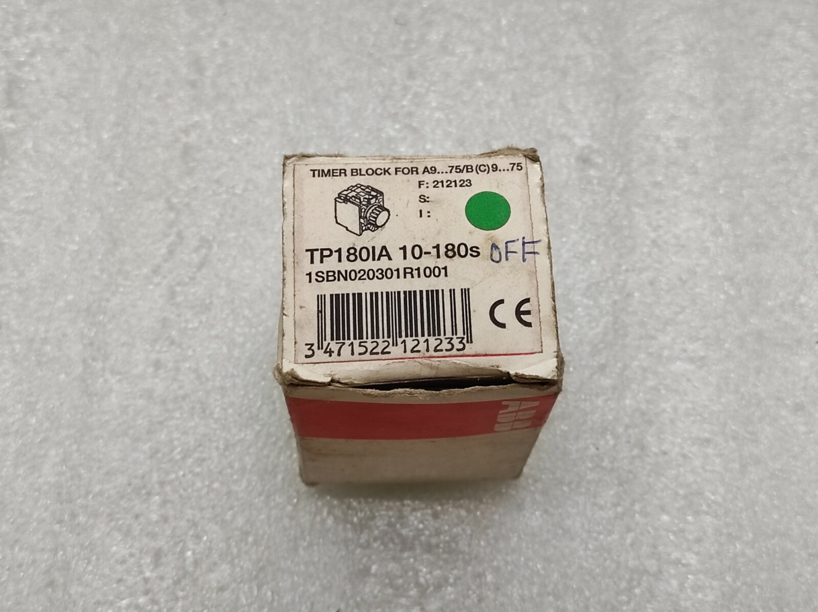 ABB TP180IA CONTACTOR DELAY TIMER 1SBN020301R1001 10-180S - Image 2