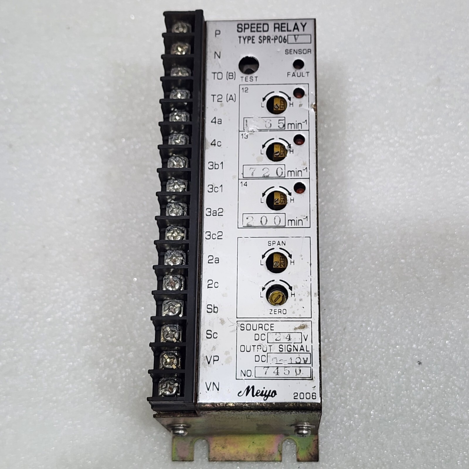 MEIYO SPR-P06-V SPEED RELAY DC 24V