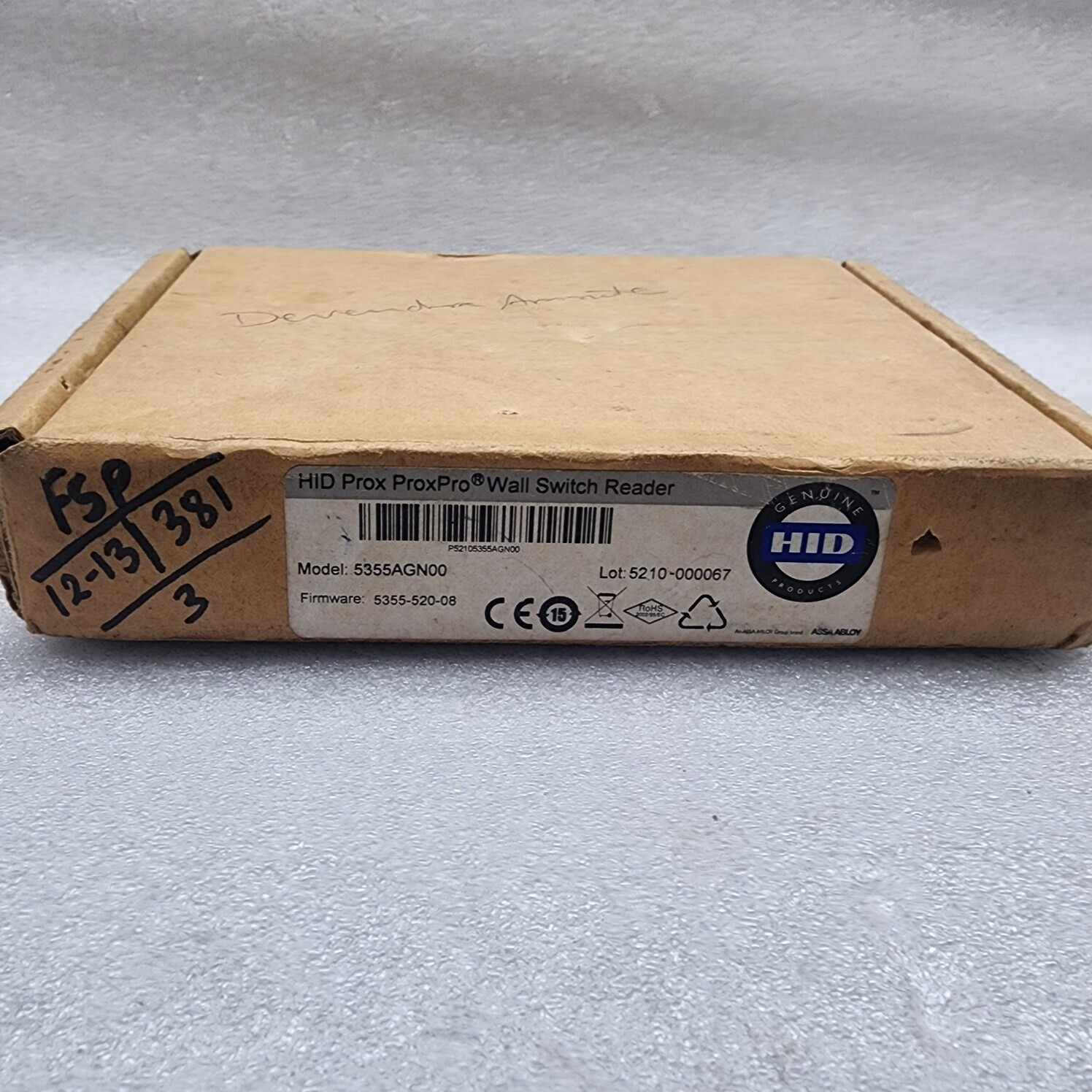 HID PROX 5355AGN00 WALL SWITCH READER 5355-300-01 FW 5355-520-08 - Image 6