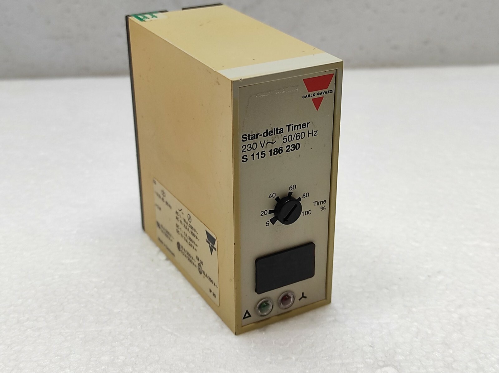 Carlo Gavazzi S 115 186 230 Star Delta Timer 230V AC S115186230 5-100 - Image 3