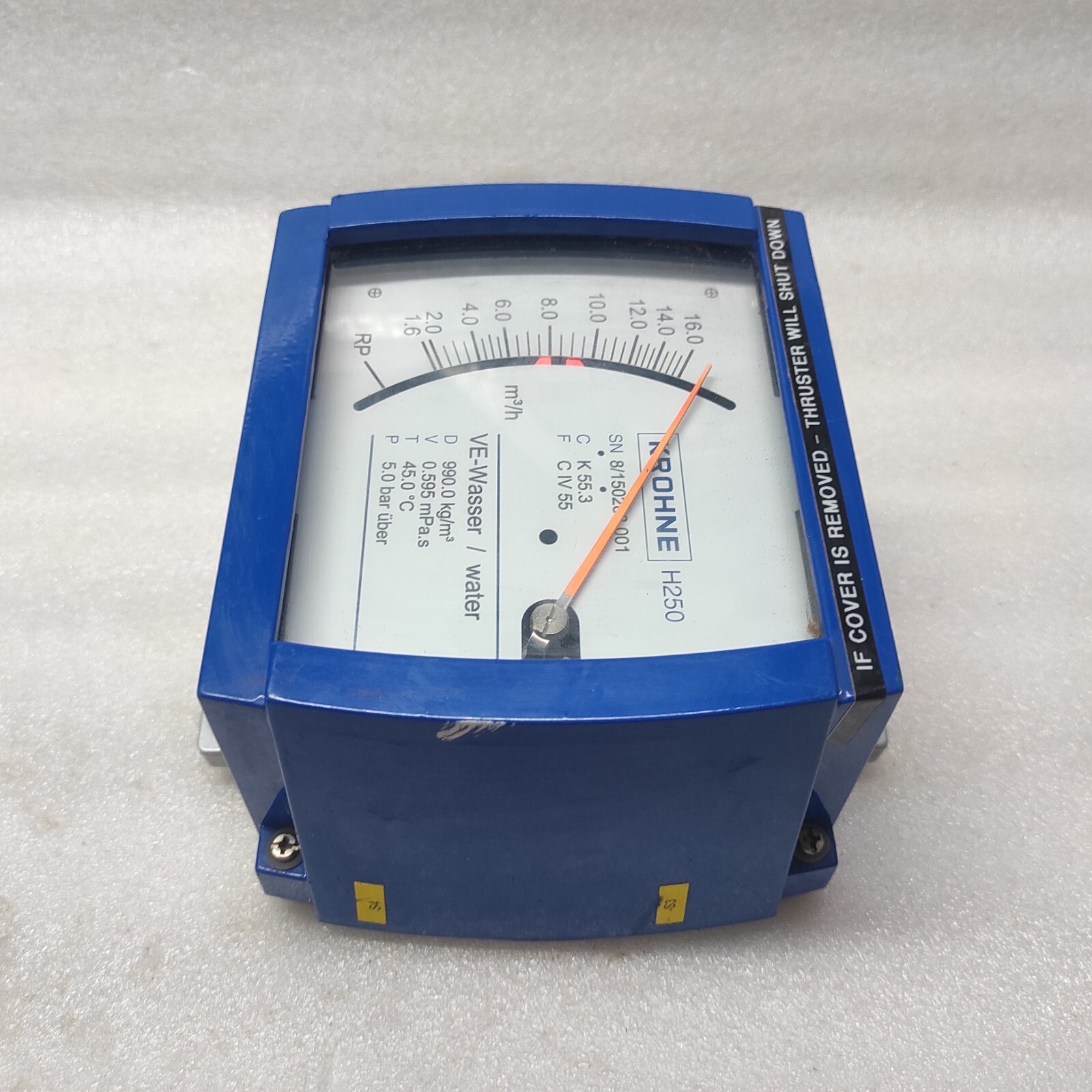 KROHNE H250 VARIABLE AREA FLOWMETER H250/RR/M9/K2 78BAR - Image 2