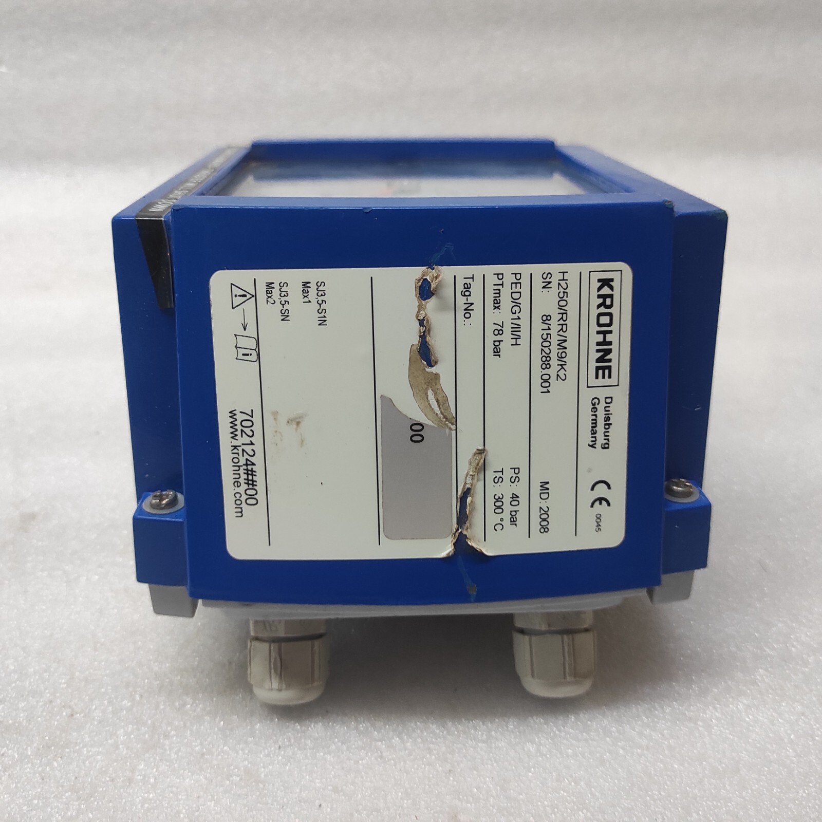 KROHNE H250 VARIABLE AREA FLOWMETER H250/RR/M9/K2 78BAR - Image 4