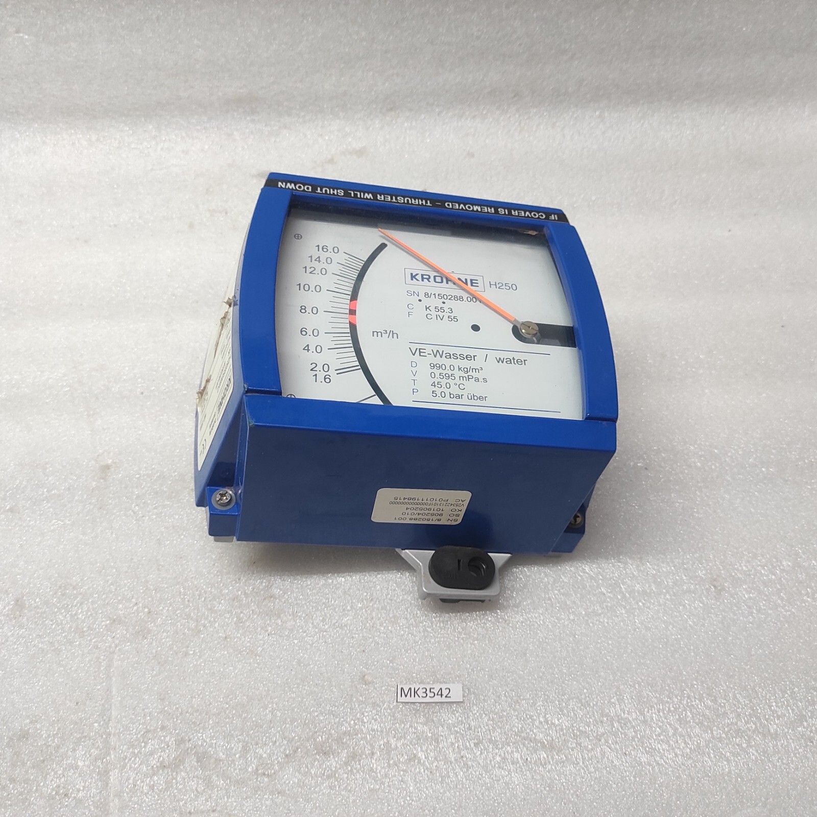 KROHNE H250 VARIABLE AREA FLOWMETER H250/RR/M9/K2 78BAR - Image 9