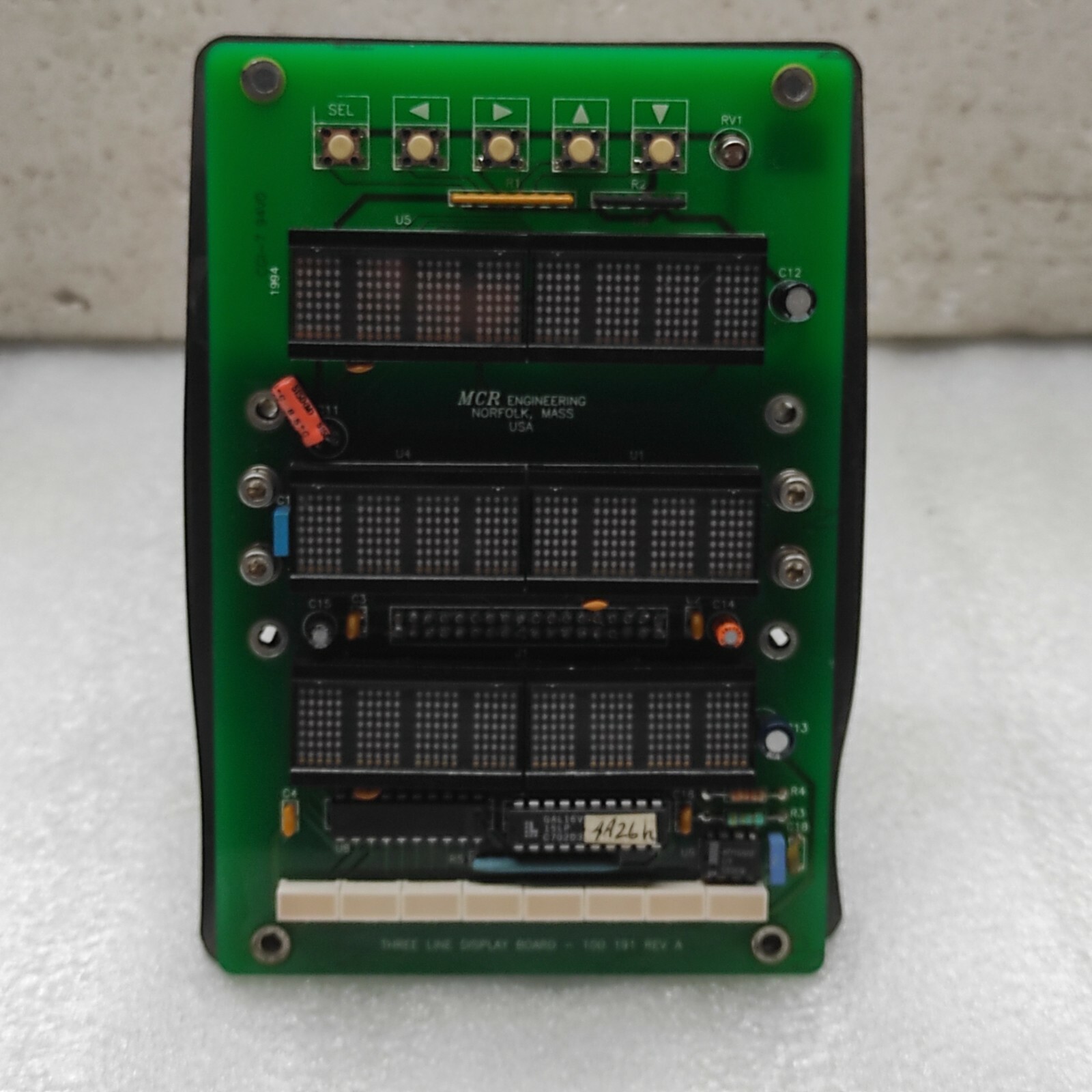 MCR ENGINEERING CFGNES04 MODULE 100 096 REVISION C THREE LINE DISPLAY BOARD 100- - Image 2
